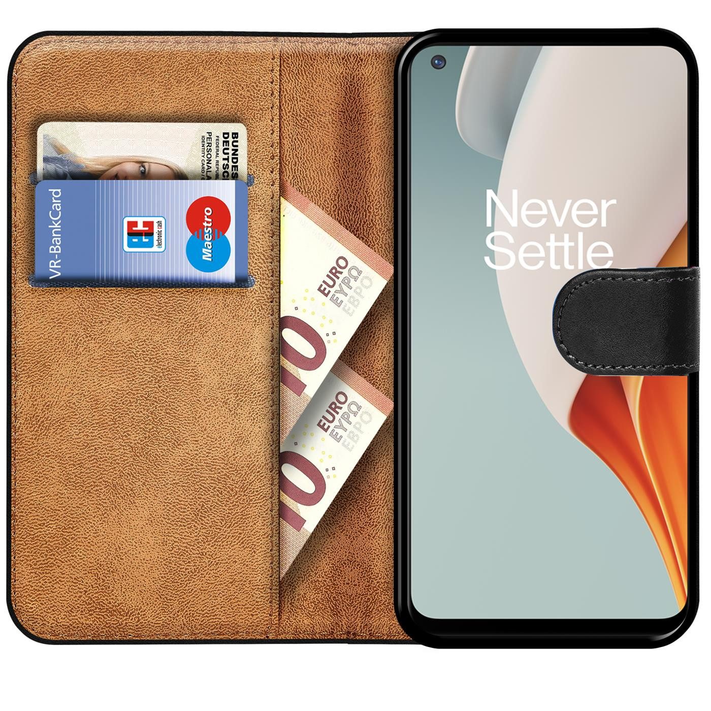 CoolGadget Handyhülle Wallet Klapp Tasche Book Case für OnePlus 9 Pro 6,7 Zoll, Hülle Klapphülle Flip Cover Etui Schutzhülle