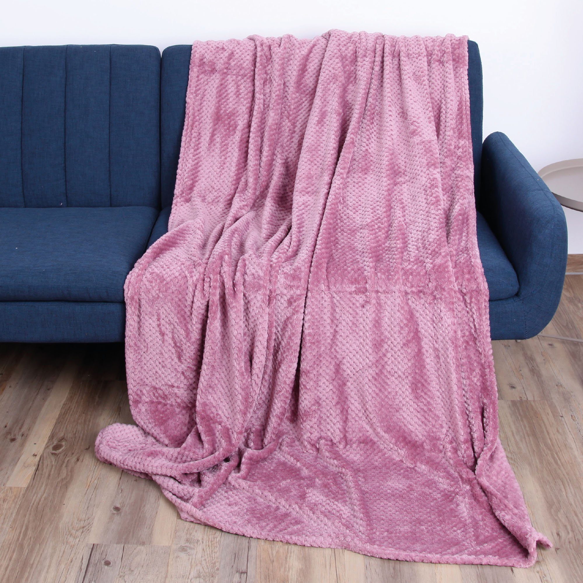 Wohndecke Flanell Decke 150x200cm, Bestlivings, Rose für und Tagesdecke Flauschige Couch Bett, Decke Sofa, Kuscheldecke