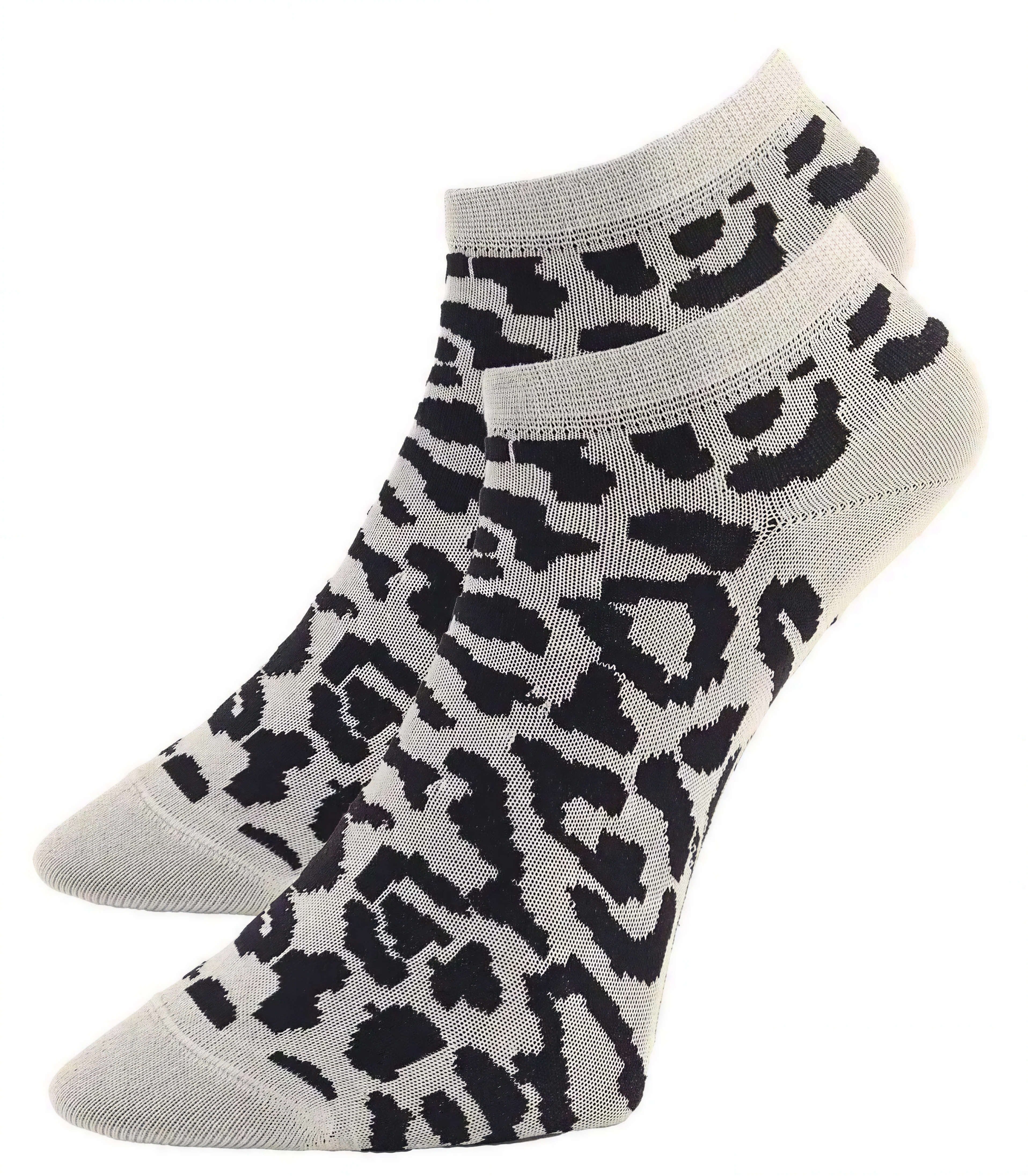 Sangiacomo Basicsocken Damen mit Leopardenmuster (Packung, 1-Paar, 1 Paar) mit dezentem Glanz