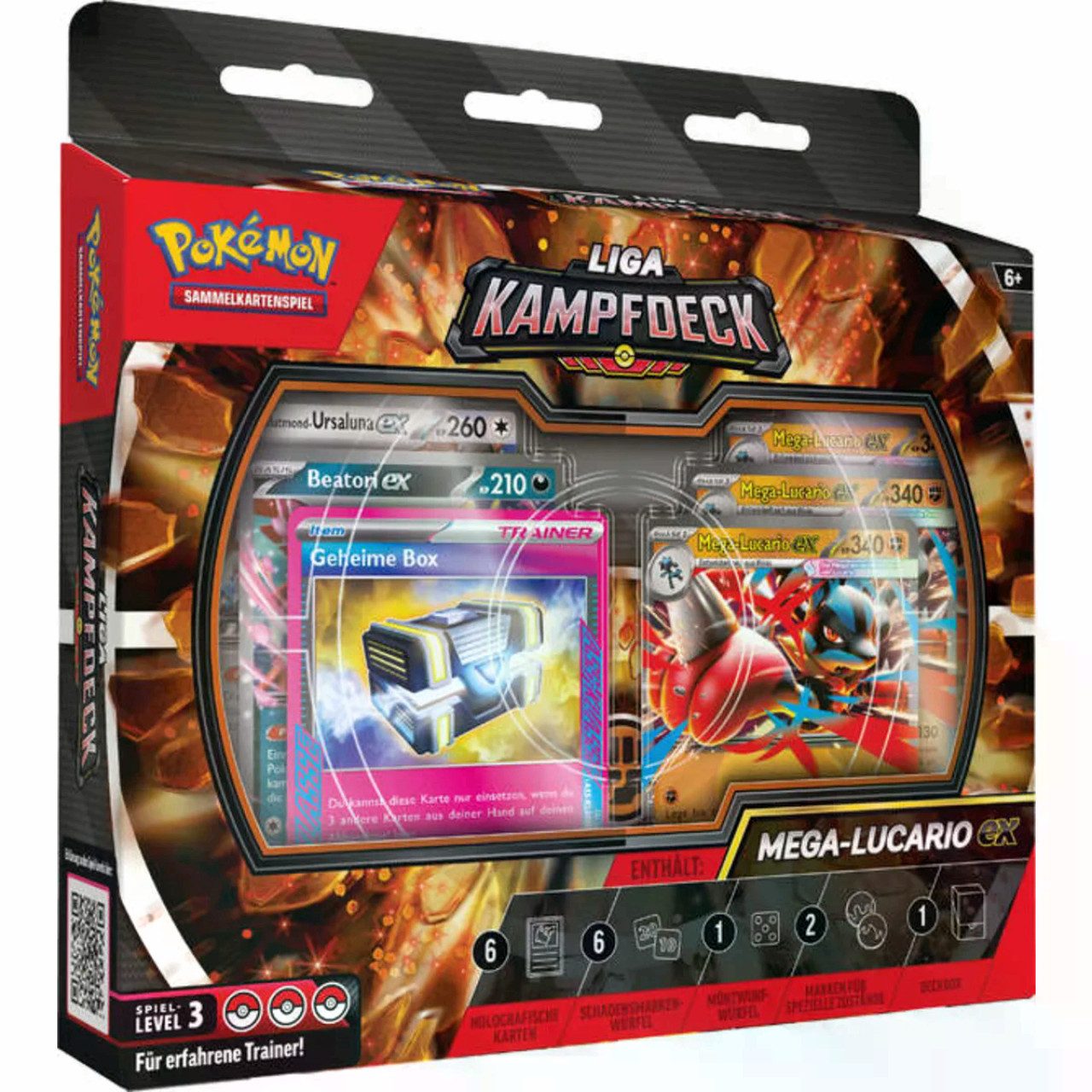 The Pokémon Company International Spiel Pokémon Liga-Kampfdeck Mega-Lucario-ex, 60 Karten