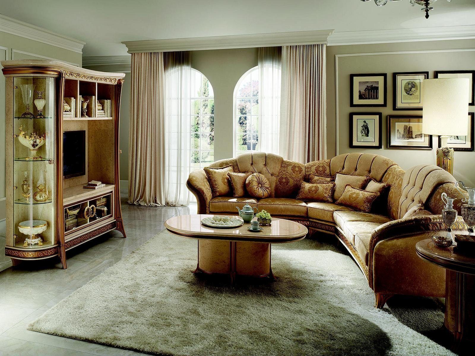 Couch Ecksofa Made Polstermöbel in Wohnzimmer Europe Klassische Luxus Ecksofa JVmoebel Neu,