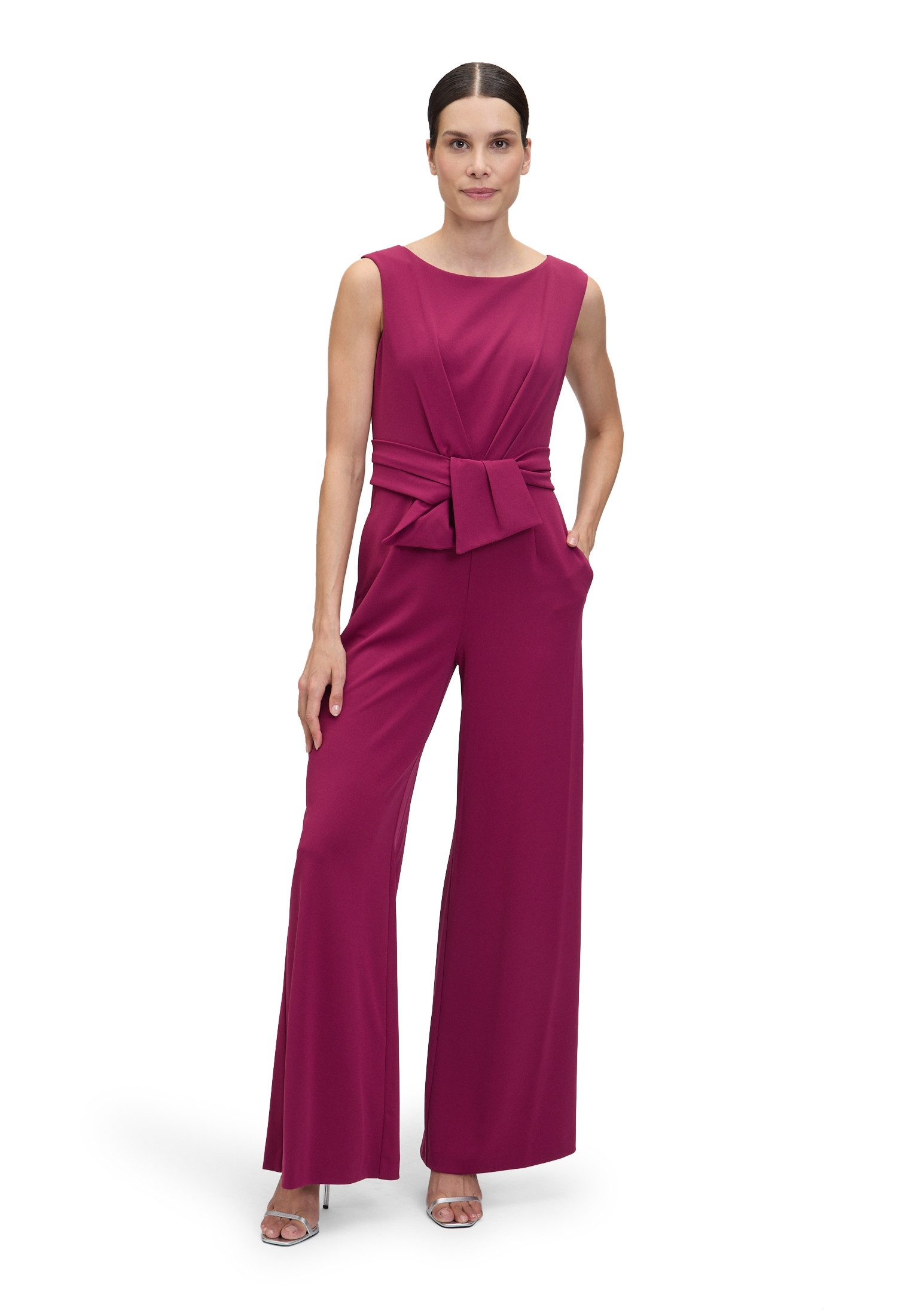 Vera Mont Overall Damen Jumpsuit mit weitem Bein (1-tlg) Bunddetail günstig online kaufen