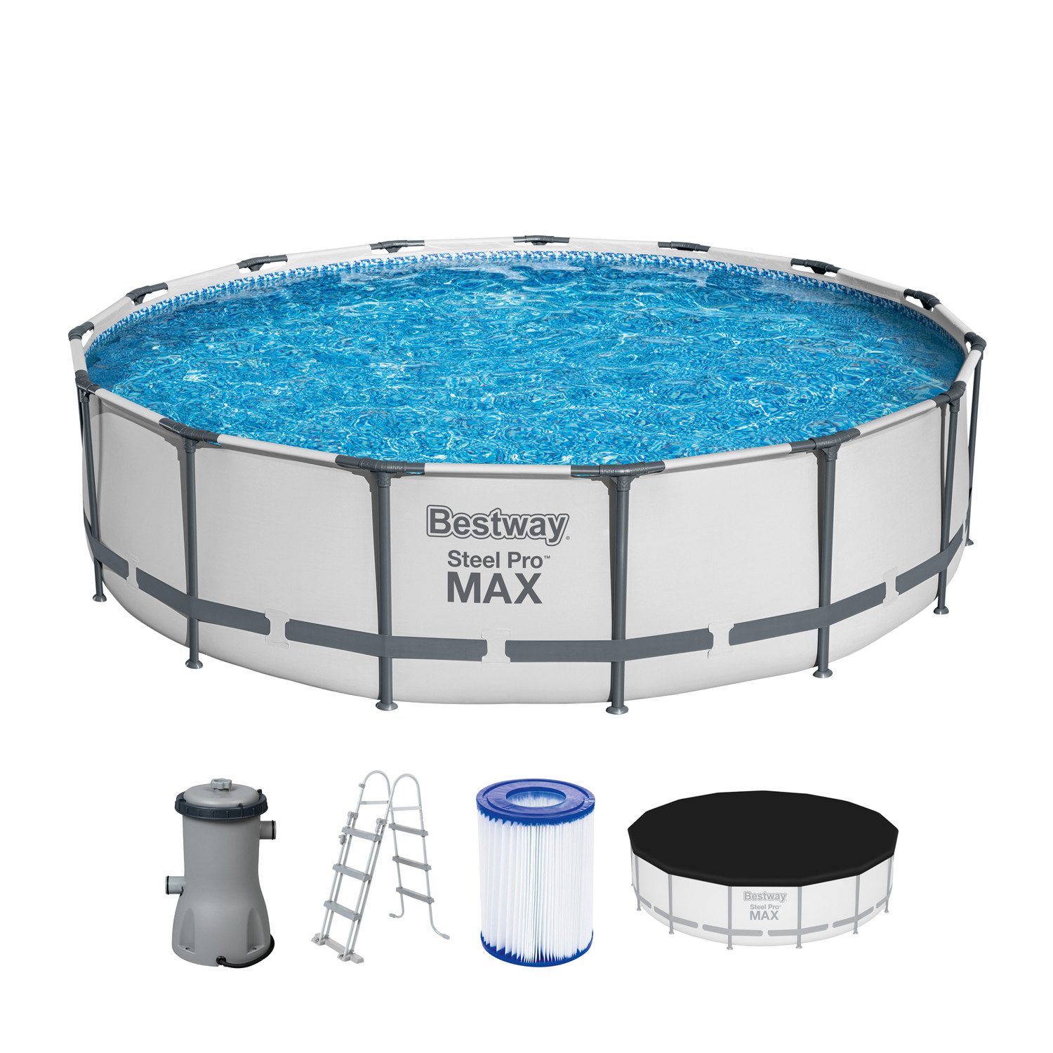 Framepool Steel Pro MAX™ Frame Pool Komplett-Set mit Filterpumpe Ø 457 x 107
