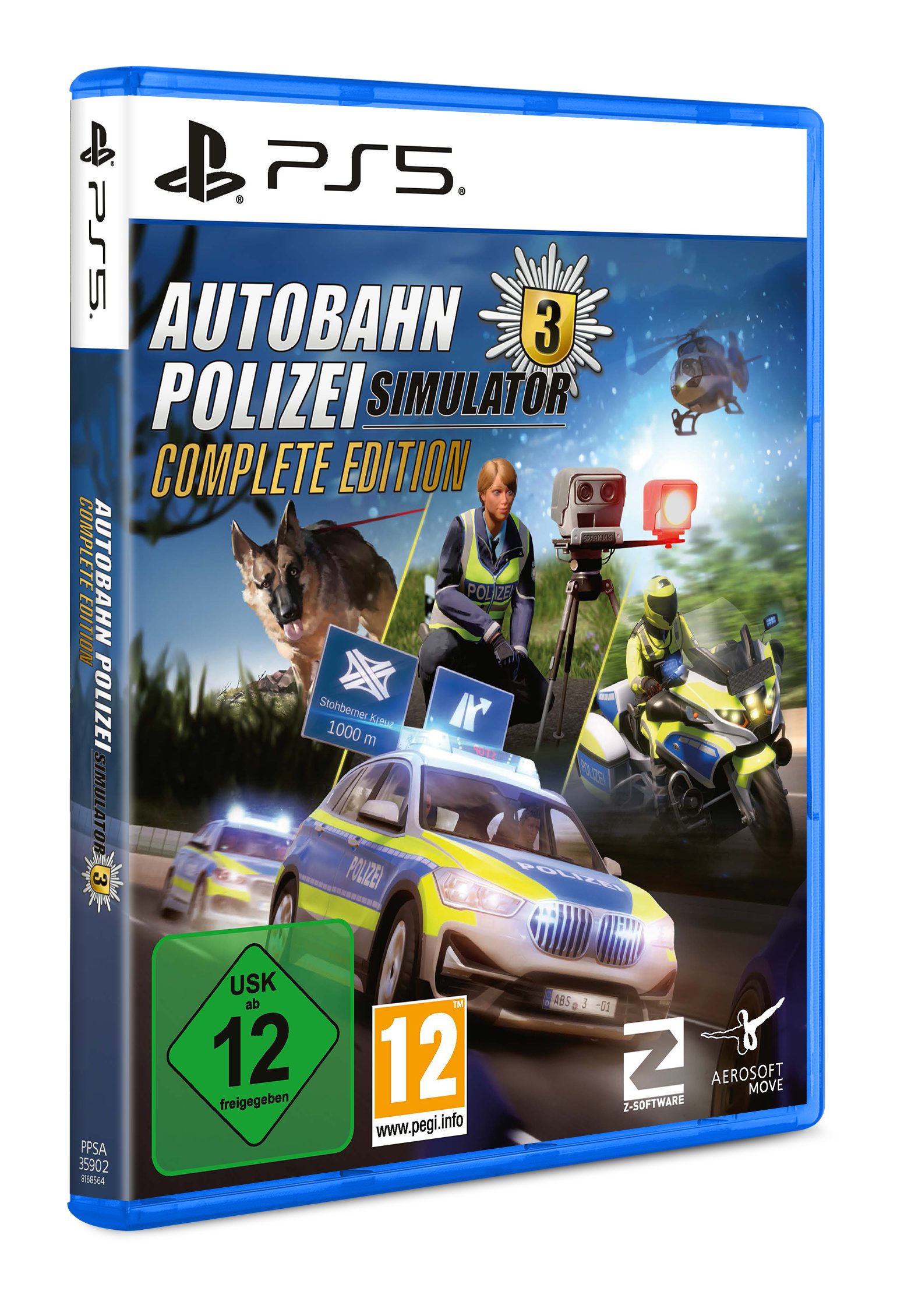 Autobahn Polizei Simulator 3 - Complete Edition PS5, Polizei Simulation mit Streifenwagen, Motorrad & Offroad-SUV