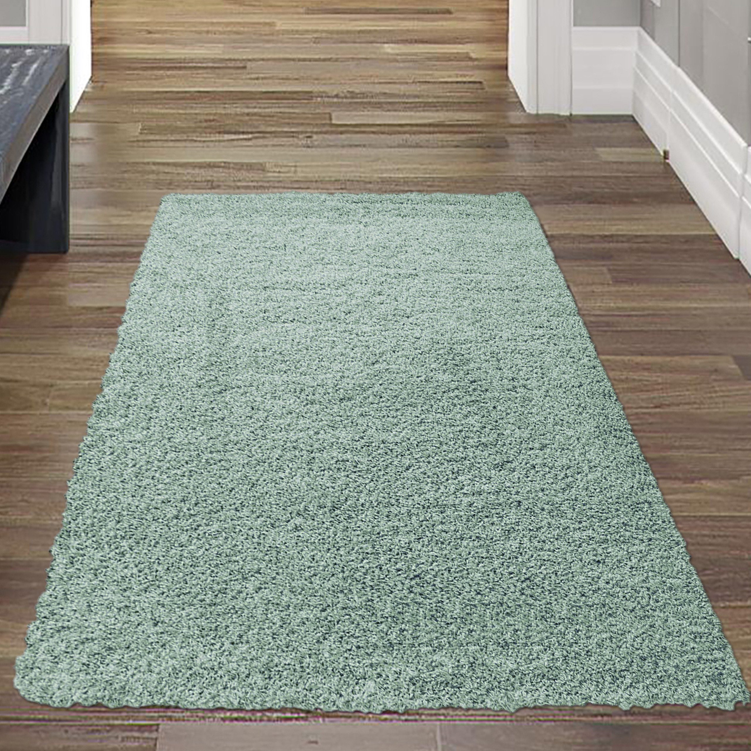 Teppich Flauschiger Shaggy Teppich in petrol/grau, Teppich-Traum, rechteckig, Höhe: 33 mm