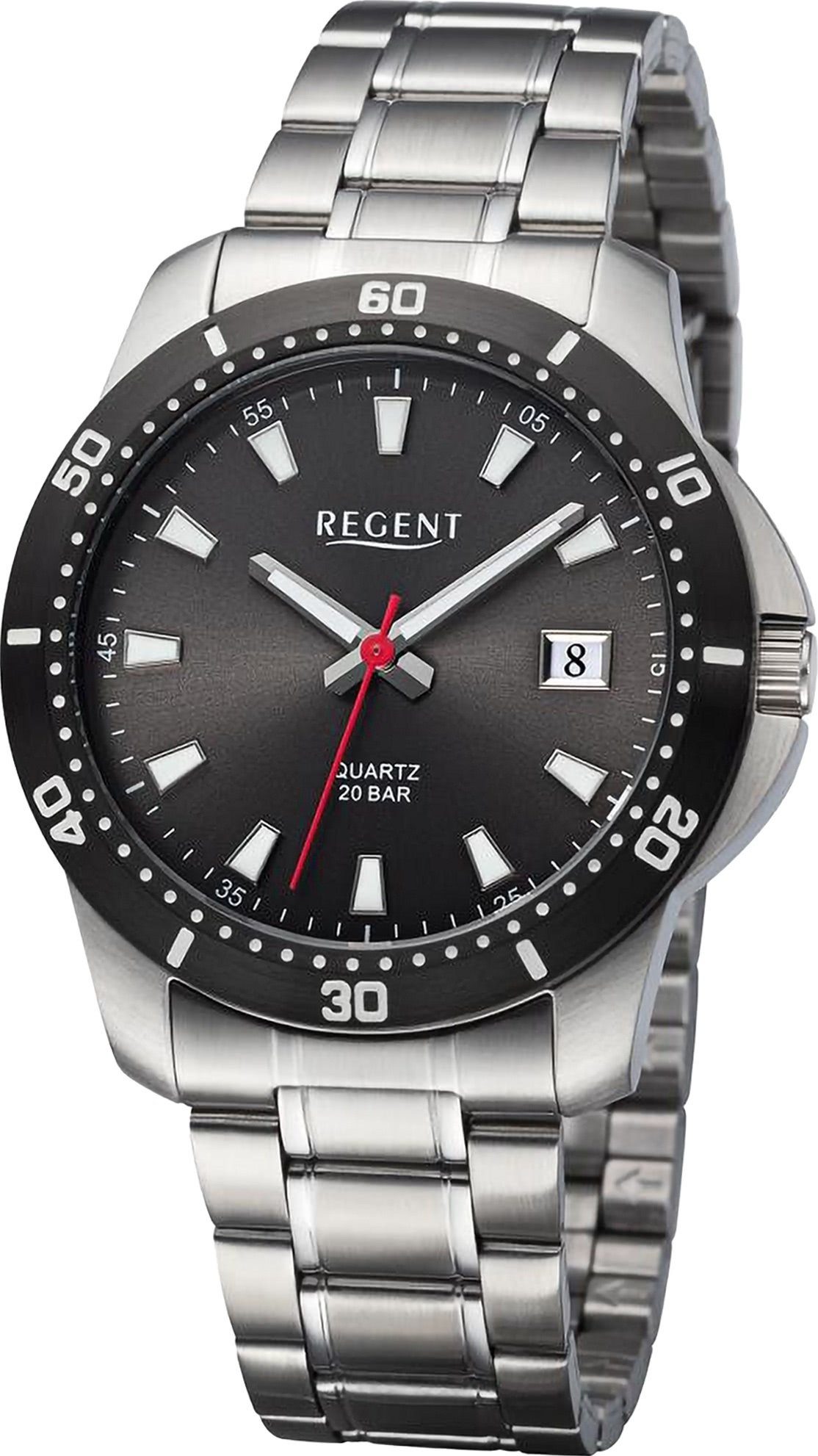 Quarzuhr Regent Herren Armbanduhr Analog