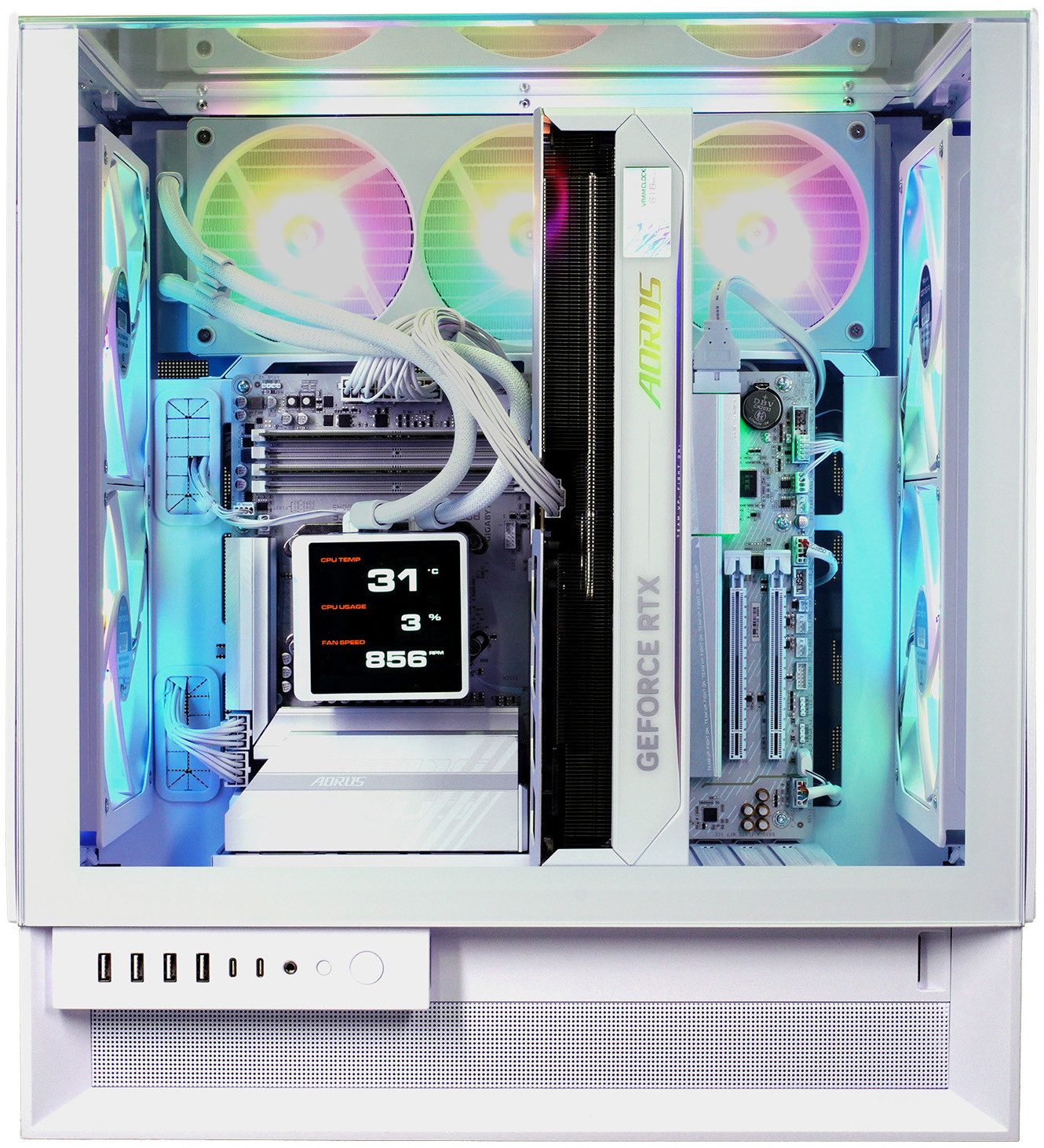 Cougar OmnyX WT 8059 AMD Ryzen 7 9700X 32GB DDR5 2TB SSD RTX 5080 Gaming-PC (AMD Ryzen 7 9700X, RTX 5080, 32 GB RAM, 2000 GB SSD, Wasserkühlung, Windows 11, DDR5 RAM, Wasserkühlung)
