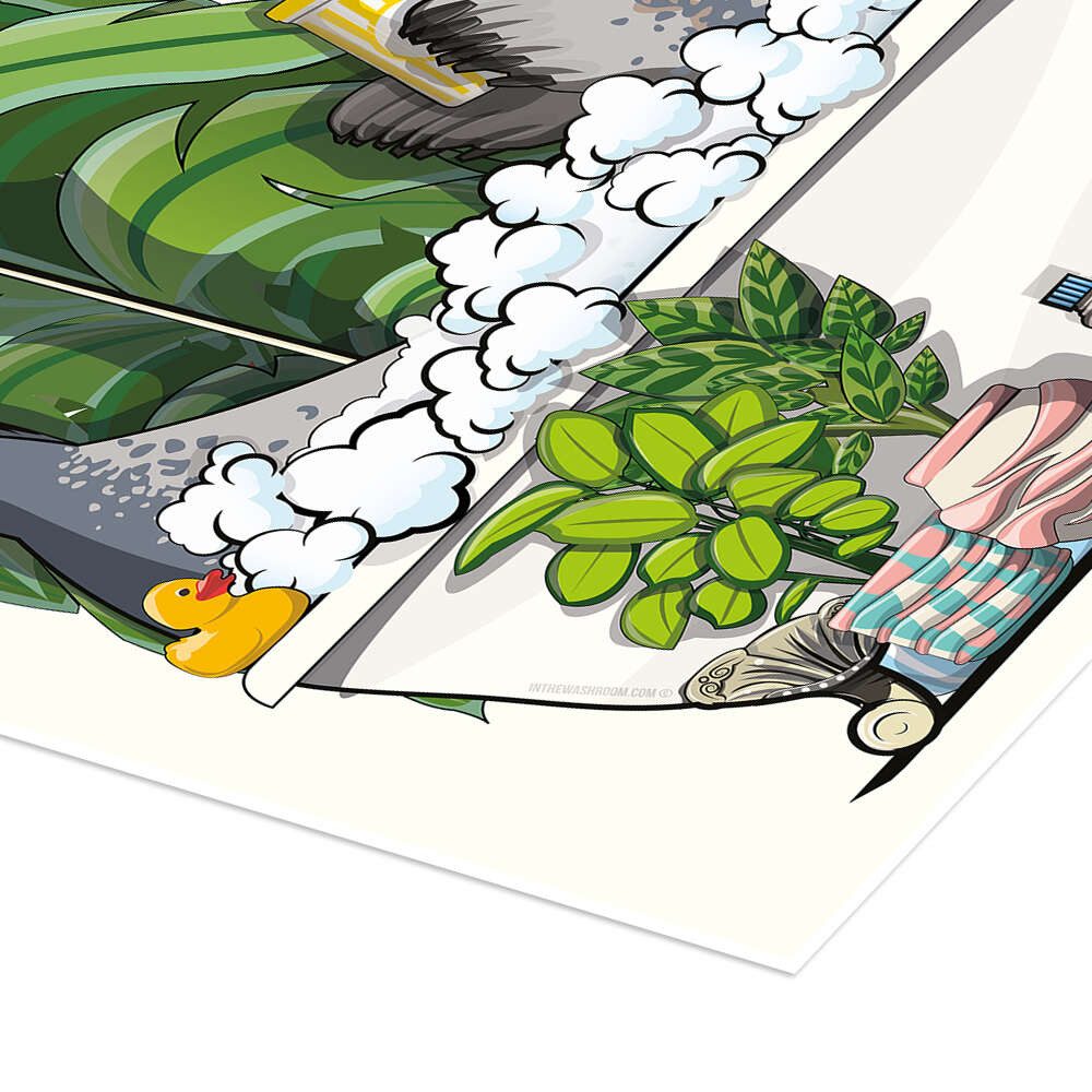 Posterlounge Wandbild Seerobbe im Bad, Wyatt9, erhältlich als Poster, Leinwandbild, Wandsticker oder Acrylglasbild