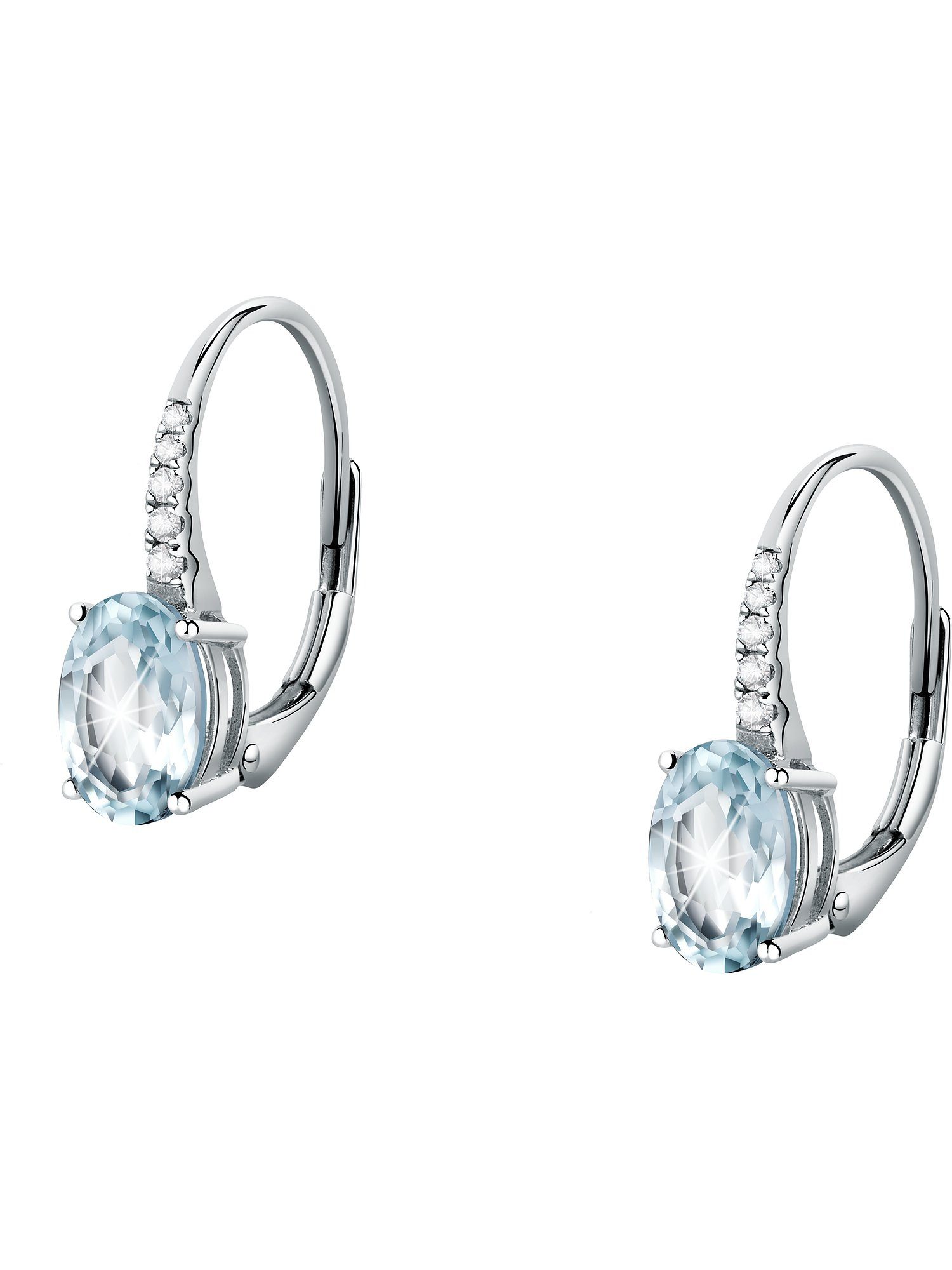 CHRIST Paar Ohrhänger CHRIST Damen-Ohrhänger 585er Weißgold 2 Aquamarin günstig online kaufen