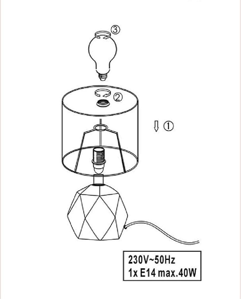 lightling titangrau Tischlampe Tischleuchte abhängig vom ohne Leuchtmittel, Spike, Leuchtmittel, Leselampe,