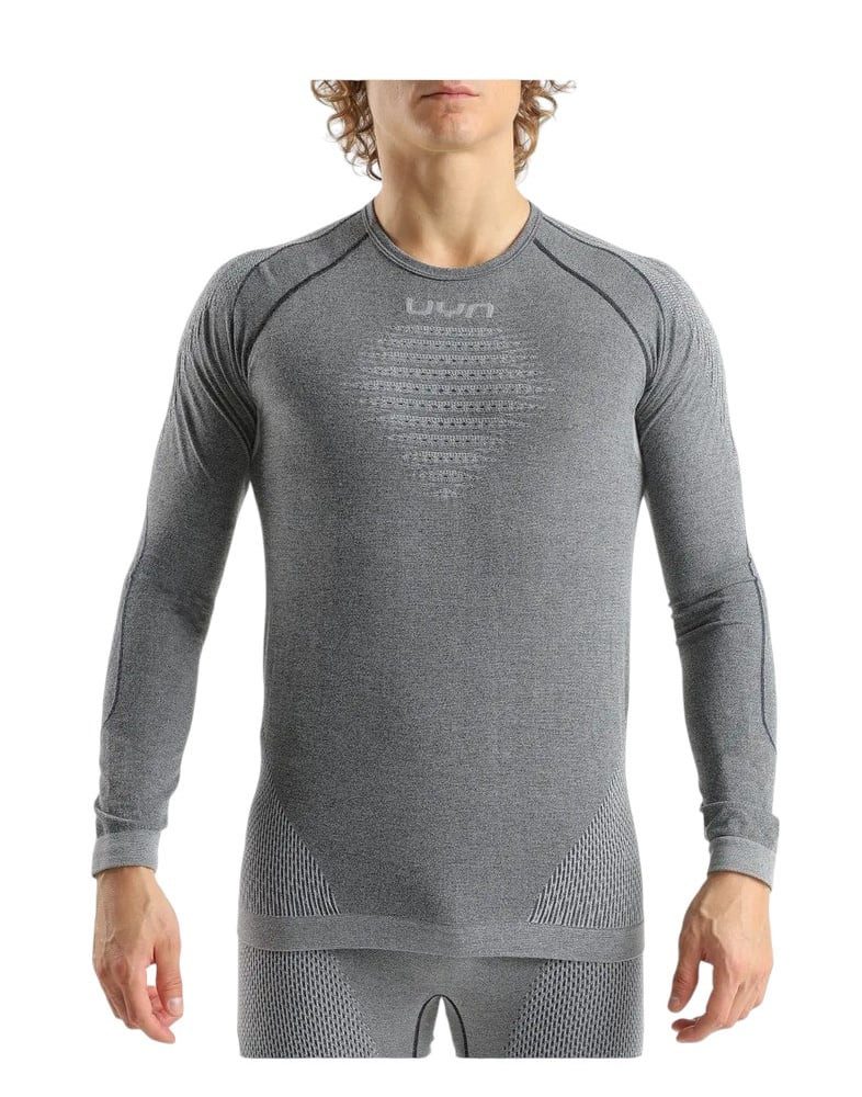 Langarmshirt Evolutyon Biotech Melange (ideale Thermoregulation, atmungsaktiv) grau