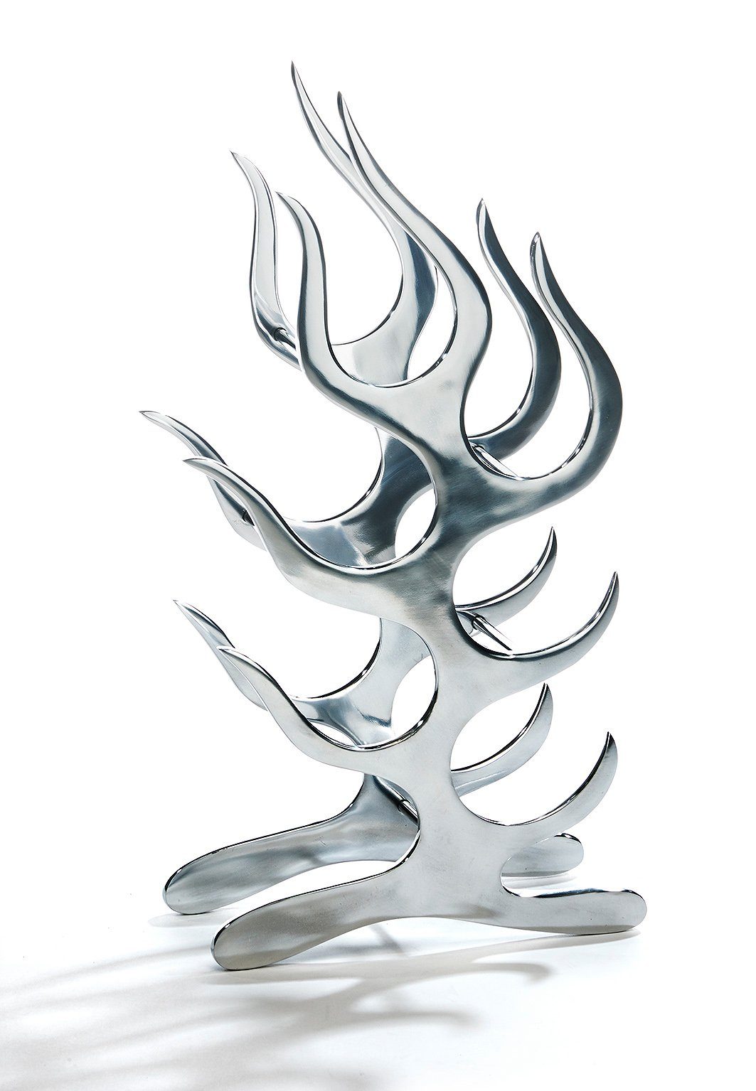 Kobolo Weinregal Flaschenregal FLAME aus Metall für 6 Flaschen - Flaschenhalter, kein Set 1-tlg., 6 Flaschenhalter