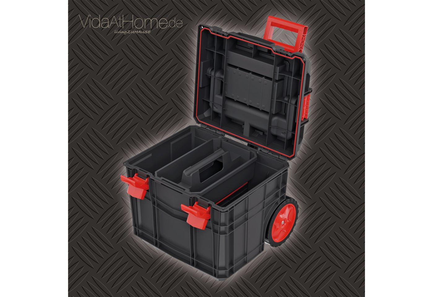 Thumbnail - VidaAtHome.de Werkzeugkoffer original KISTENBERG® Profi Werkzeug-Trolley C Block Alu Log L