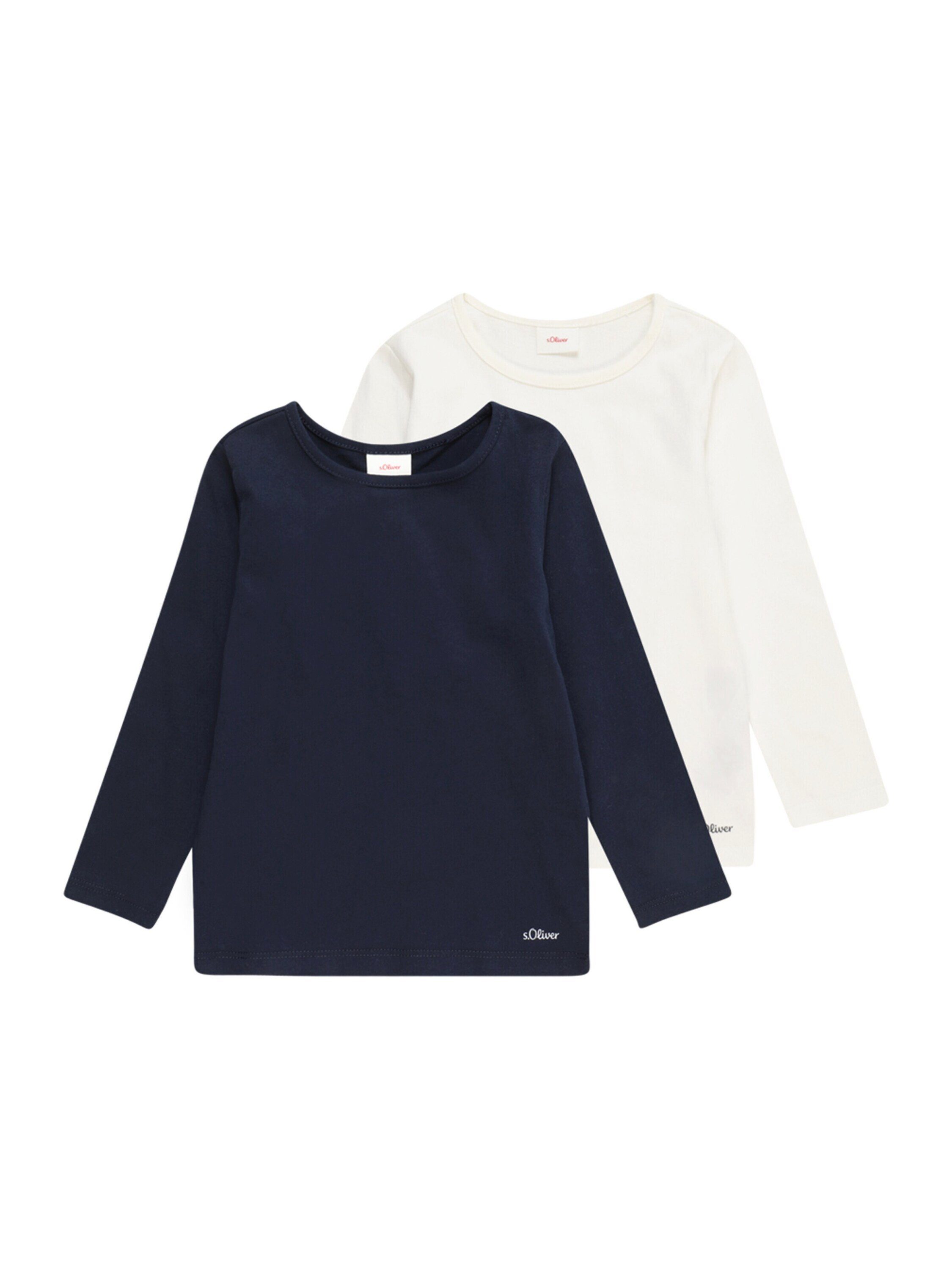 Eingefasster Plain/ohne Ausschnitt Sweatshirt (2-tlg) s.Oliver Details,