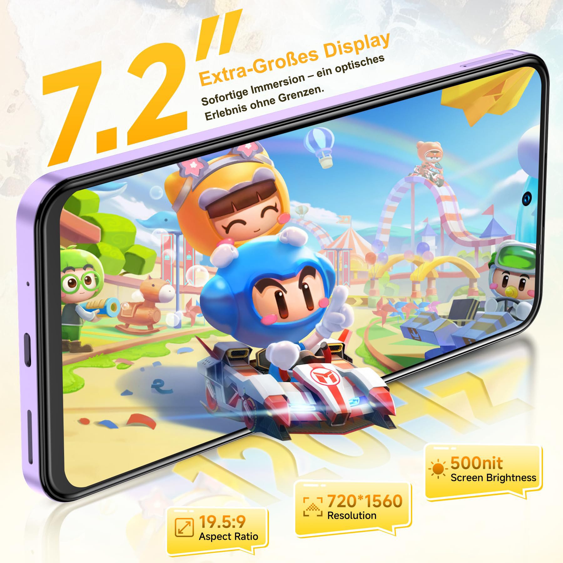 OUKITEL C68 Plus Android 15 Smartphone (18,28 cm/7.2 Zoll, 128 GB Speicherplatz, 64 MP Kamera, 6000mAh, 16(4+12)GB+128GB /1TB, 7.2" HD+ 120Hz, Dual SIM/ OTG/ GPS)
