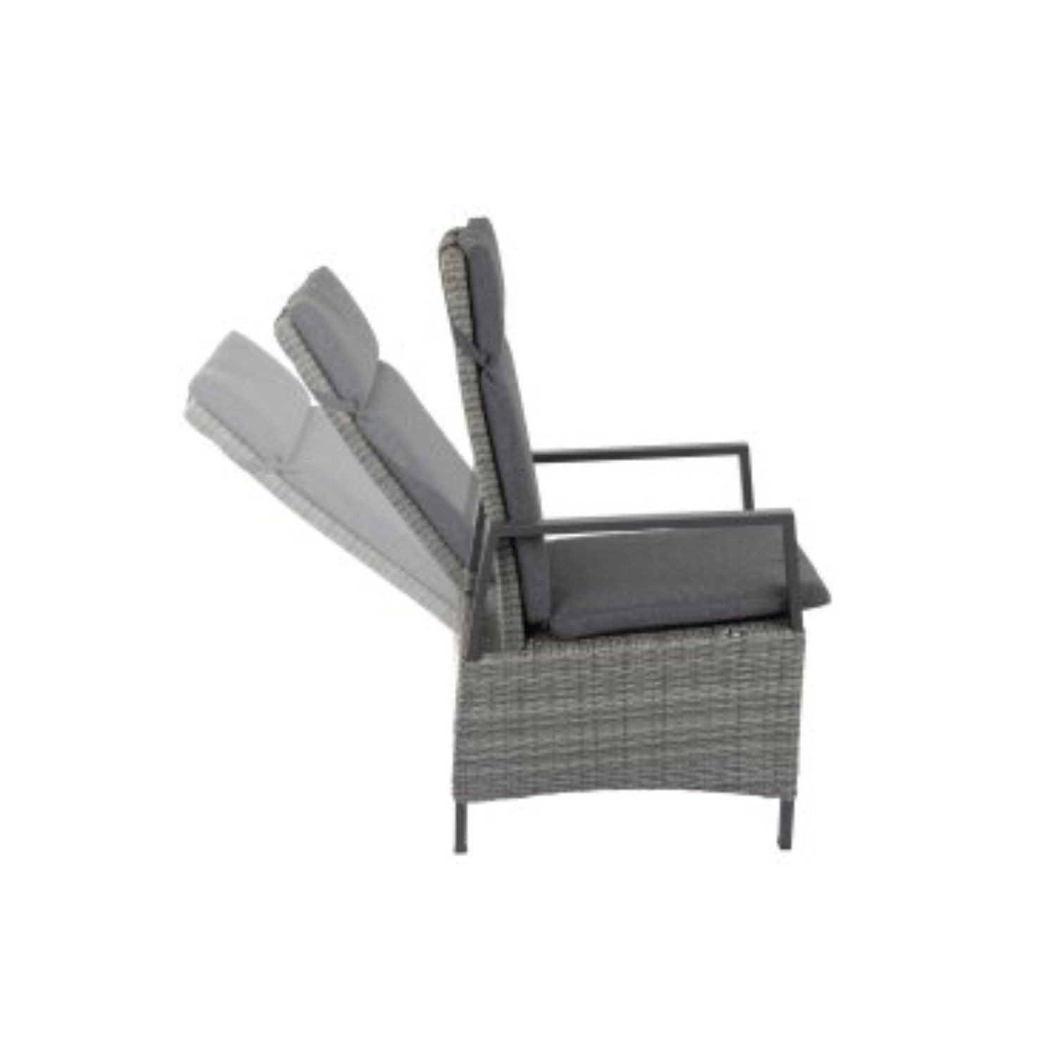 Greemotion Gartensessel Brisbane 4er Set verstellbar mit Kissen
