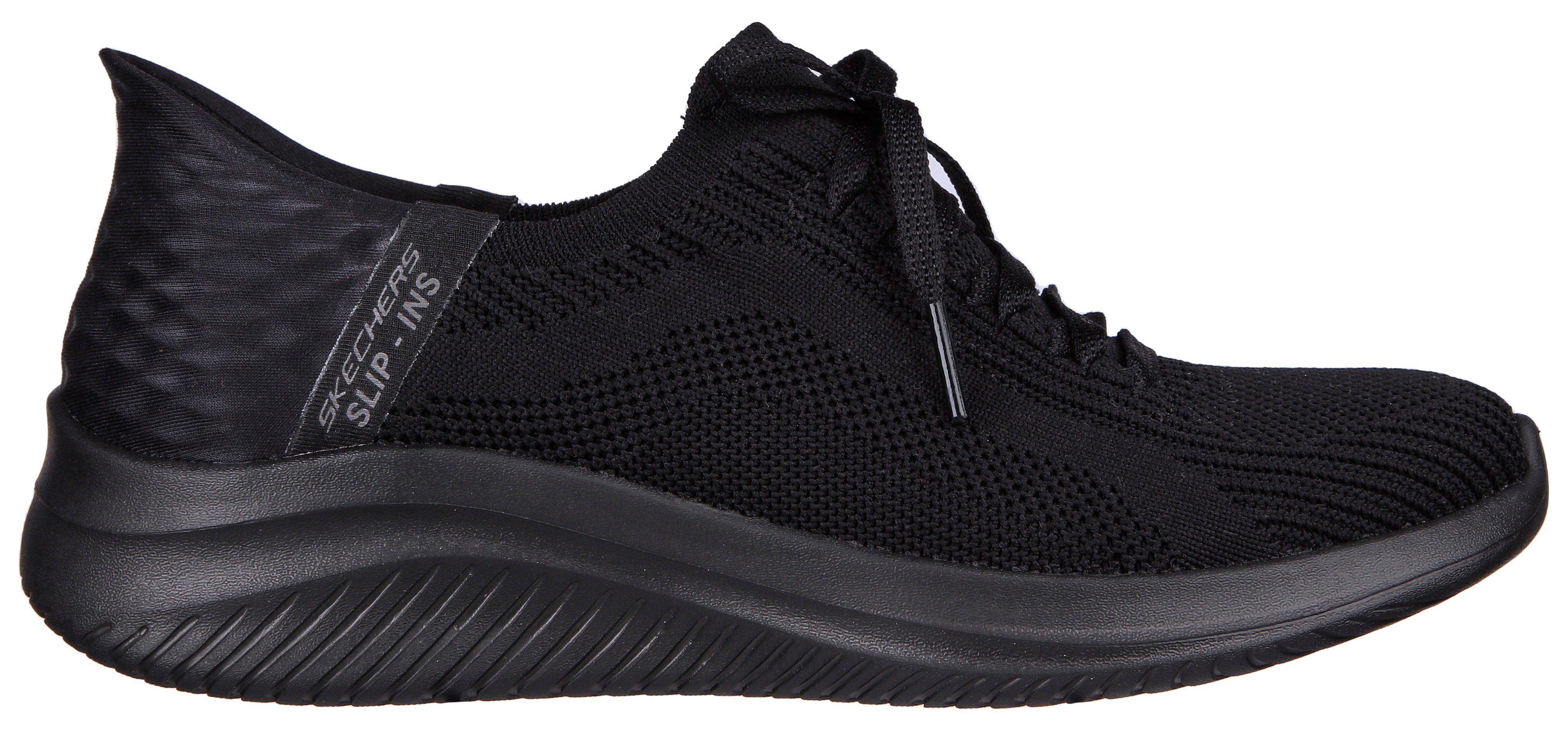 FLEX schwarz mit Ins-Funktion für Slip Sneaker 3.0 Slip-On leichten Einschlupf Skechers ULTRA