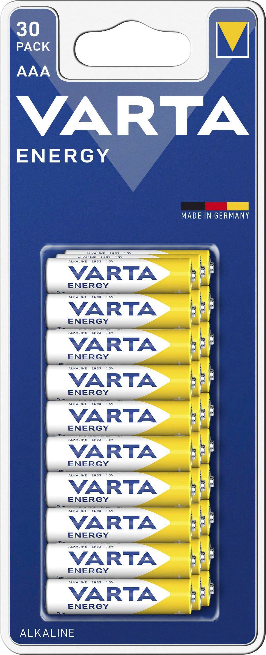 30 er Pack ENERGY AAA Micro Batterie Set, made in Germany Batterie