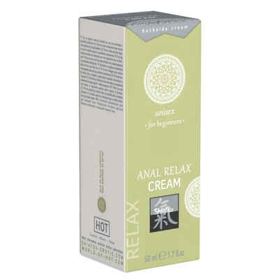 Shiatsu Analgleitgel Anal Relax Cream - betäubende Analcreme, Tube mit 50ml, 1-tlg., entspannter Analverkehr für Anfänger