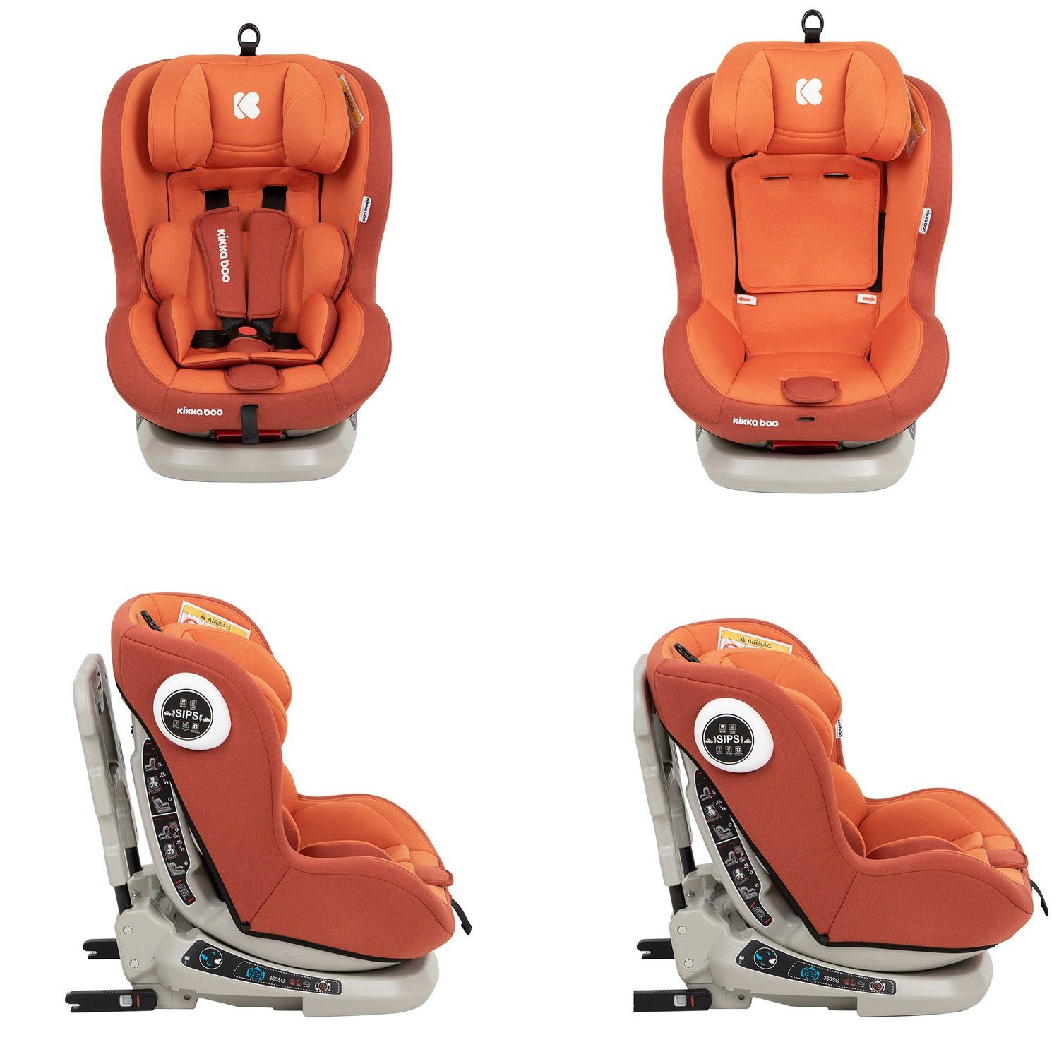 kg), SPS Twister Gruppe verstellbar, kg, (0 Kikkaboo - 0+/1/2 Autokindersitz orange Kindersitz 25 Isofix, 25 bis: