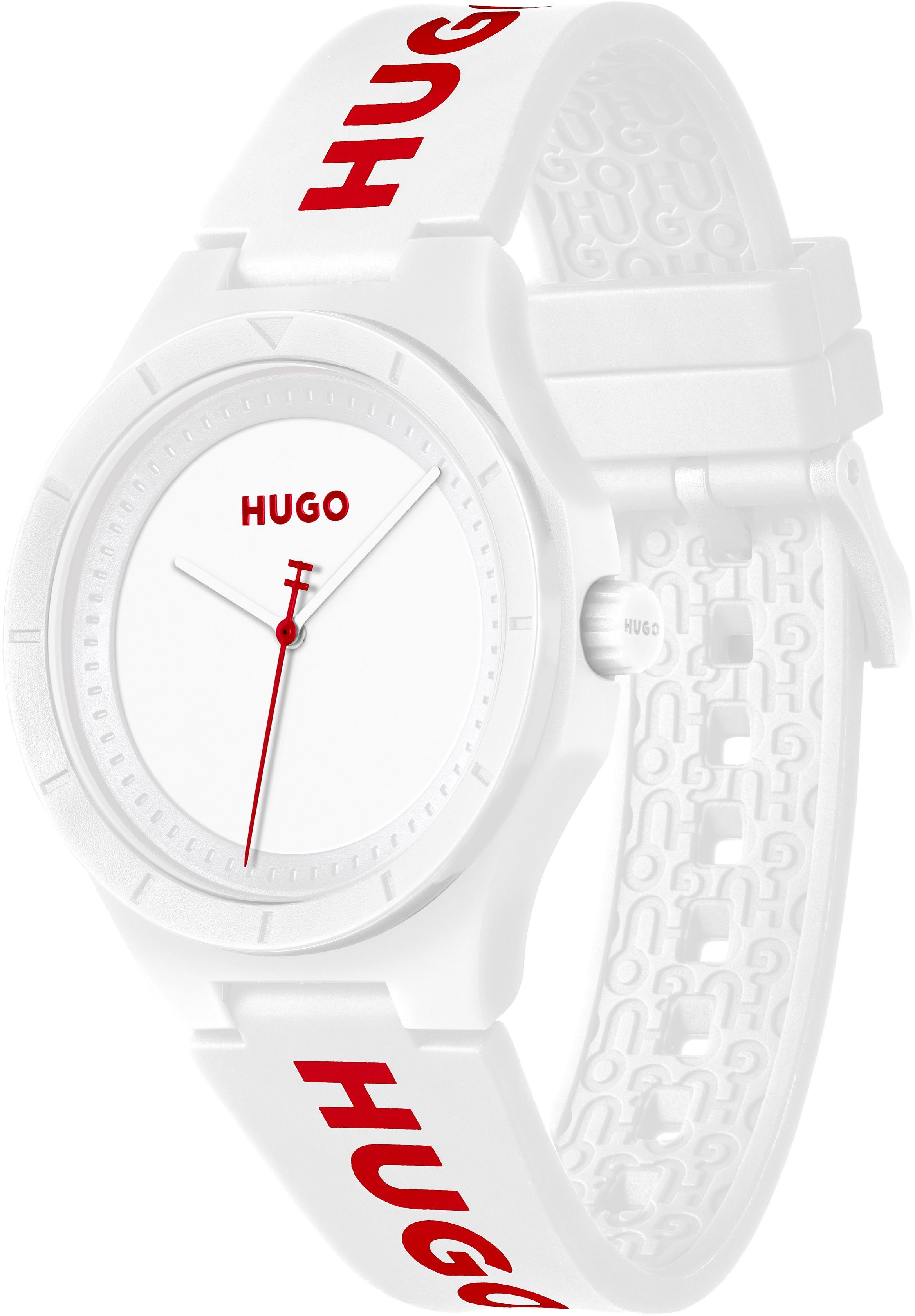 HUGO Quarzuhr #LIT FOR HIM 1530345, Armbanduhr, Herrenuhr, Mineralglas, Sil günstig online kaufen