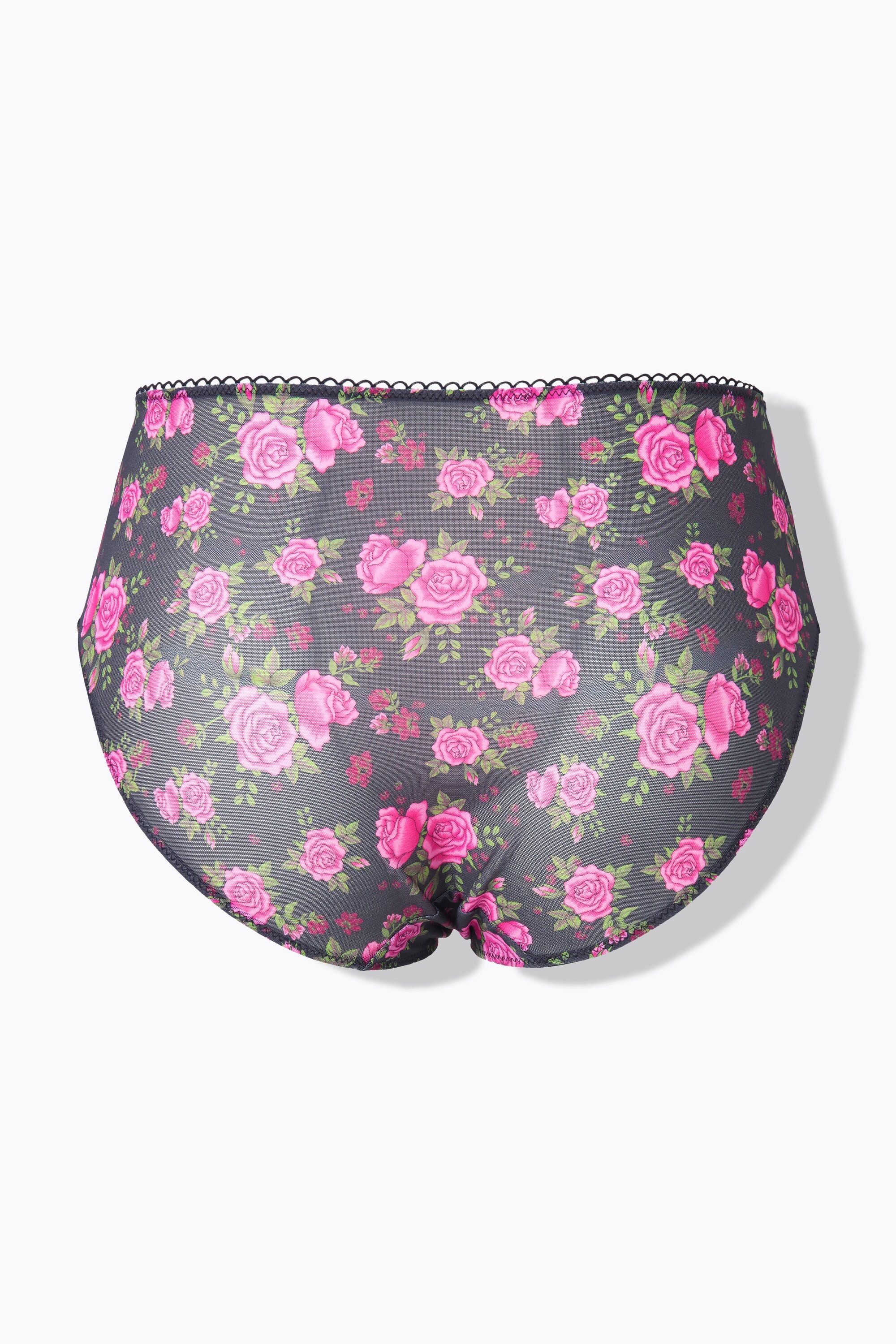 Ulla Popken Slip TruYou Midislip Mesh Rosenmuster