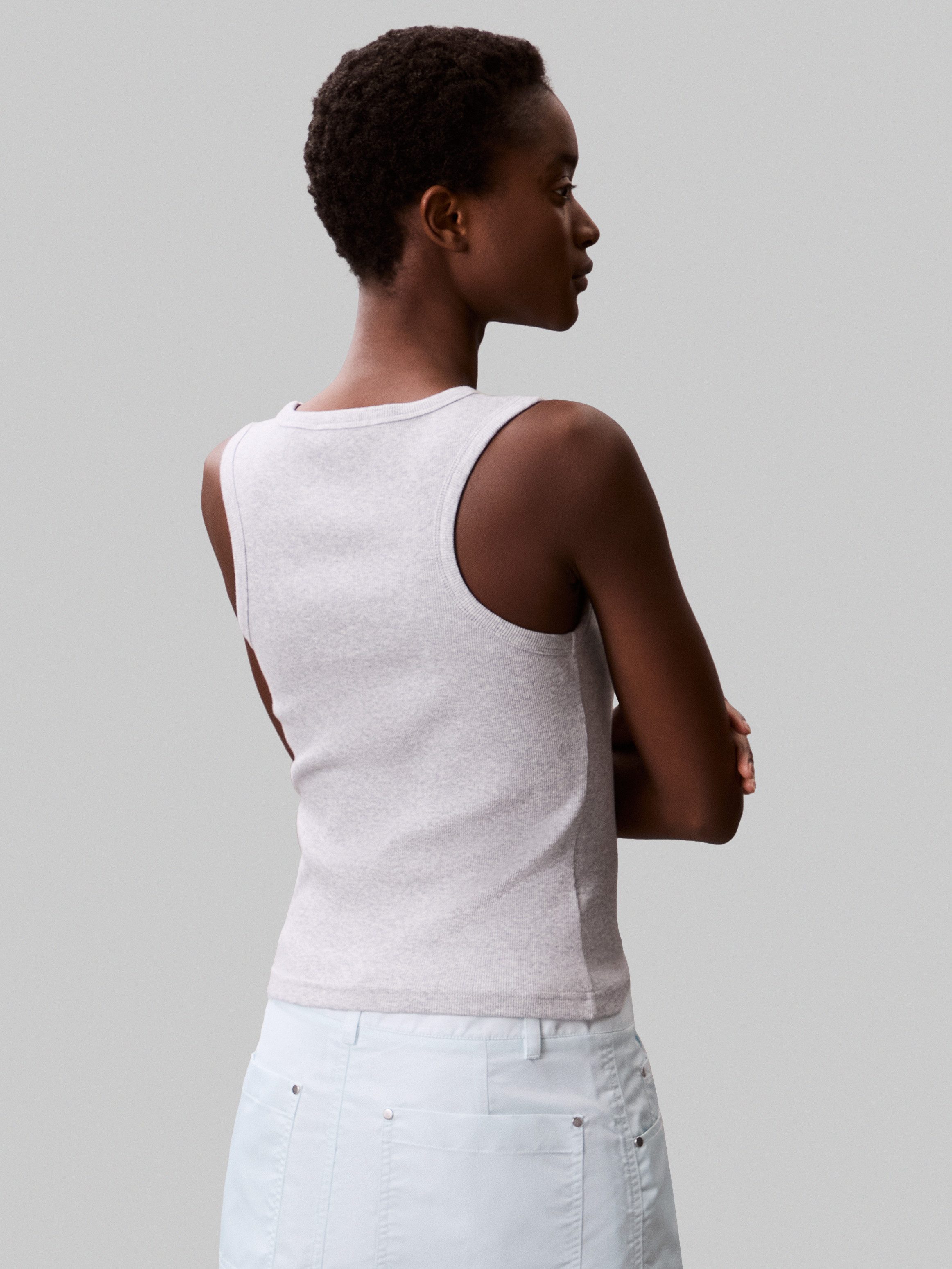 Calvin Klein Jeans Tanktop A - WVN LBL 2X2 CTTN Mit Rundhalsausschnitt günstig online kaufen