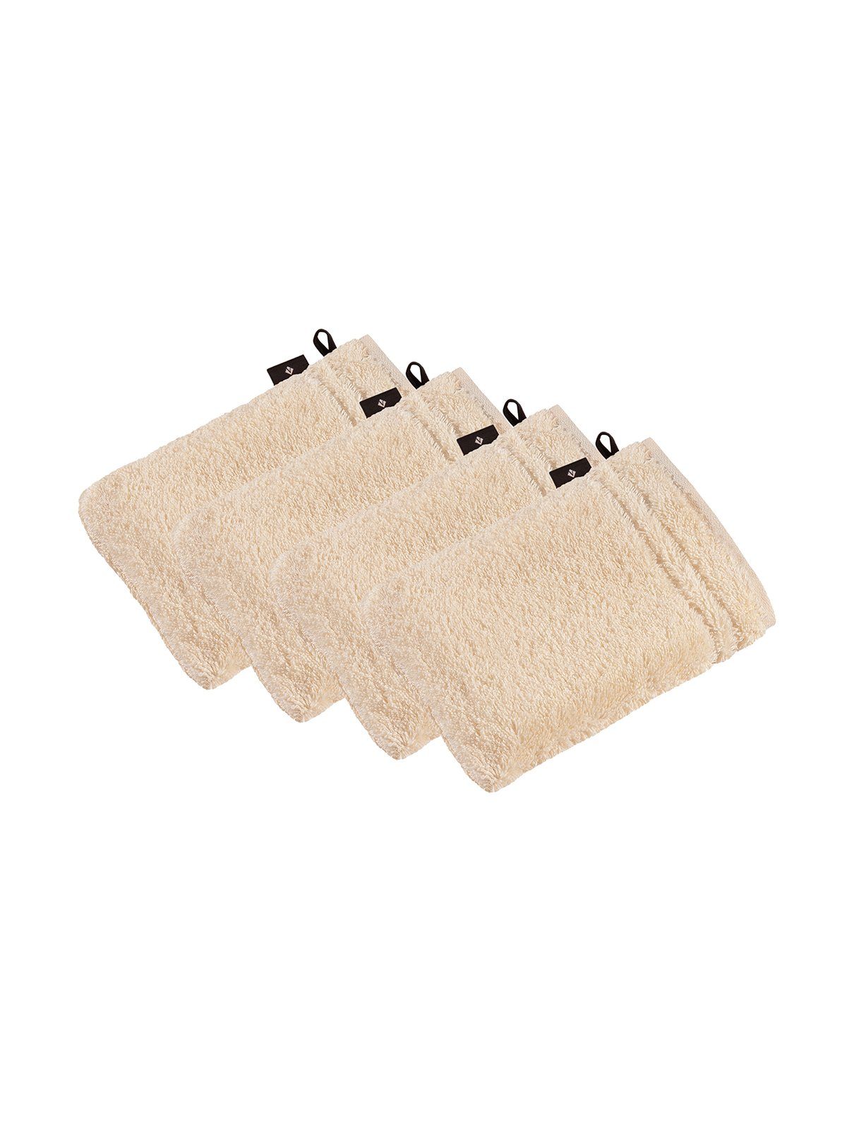 Vossen Waschhandschuh 4er Pack Waschhandschuh 22 x 16 cm Vienna Style Su, Frottier (Spar-Set, 4-St), Vegan