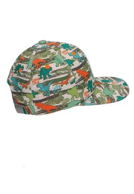 Sterntaler® Baseball Cap Baseball-Cap (1-St) Baseball-Cap - Basecap in Silber bedruckt mit bunten Dinos - Cap für Kinder aus Jersey mit Größenregulierung und UV-Schutz 50+