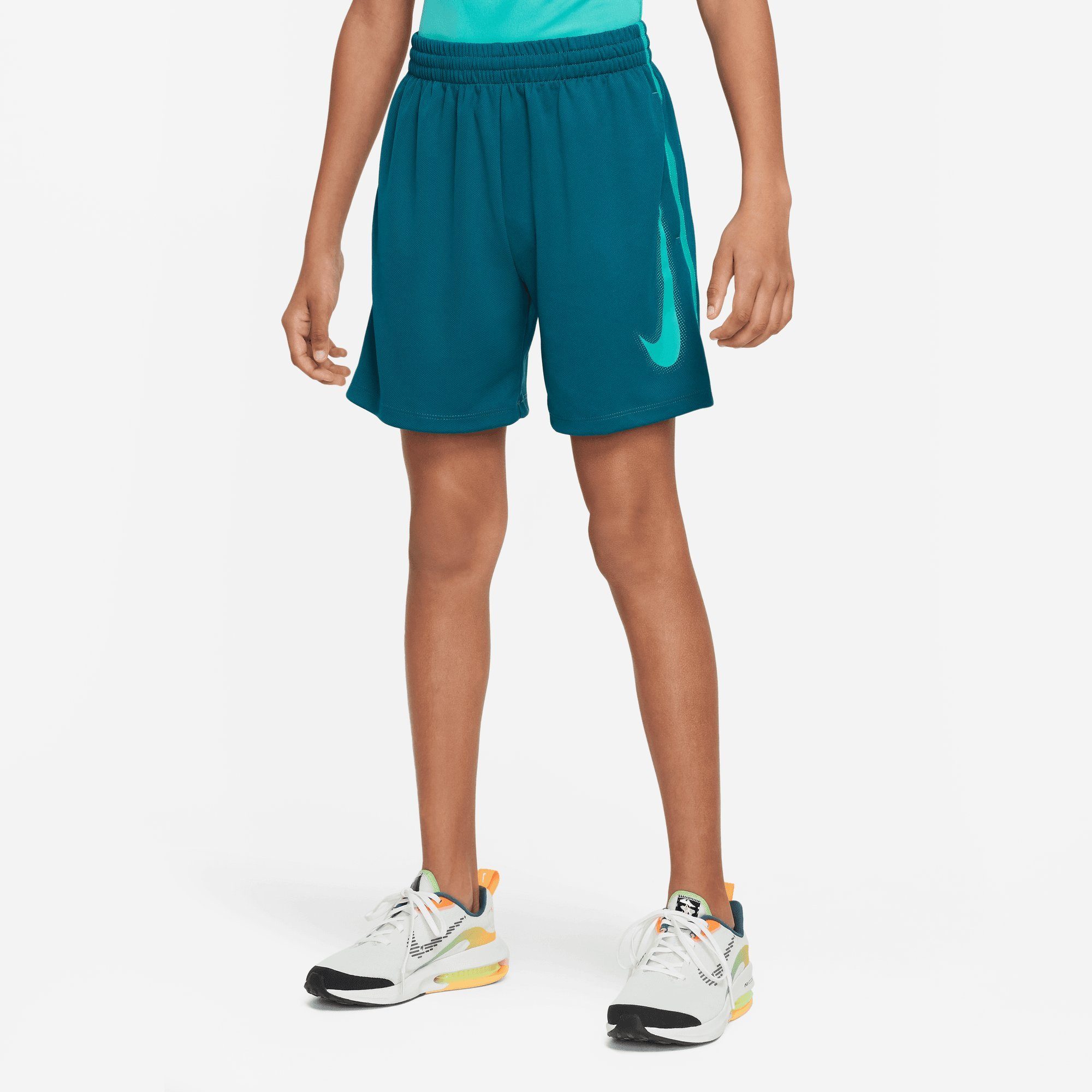 beliebte Wahl Nike Trainingsshorts DRI-FIT GRAPHIC TRAINING TEAL/CLEAR II BIG MULTI+ KIDS' GEODE II/CLEAR JADE SHORTS (BOYS) JADE