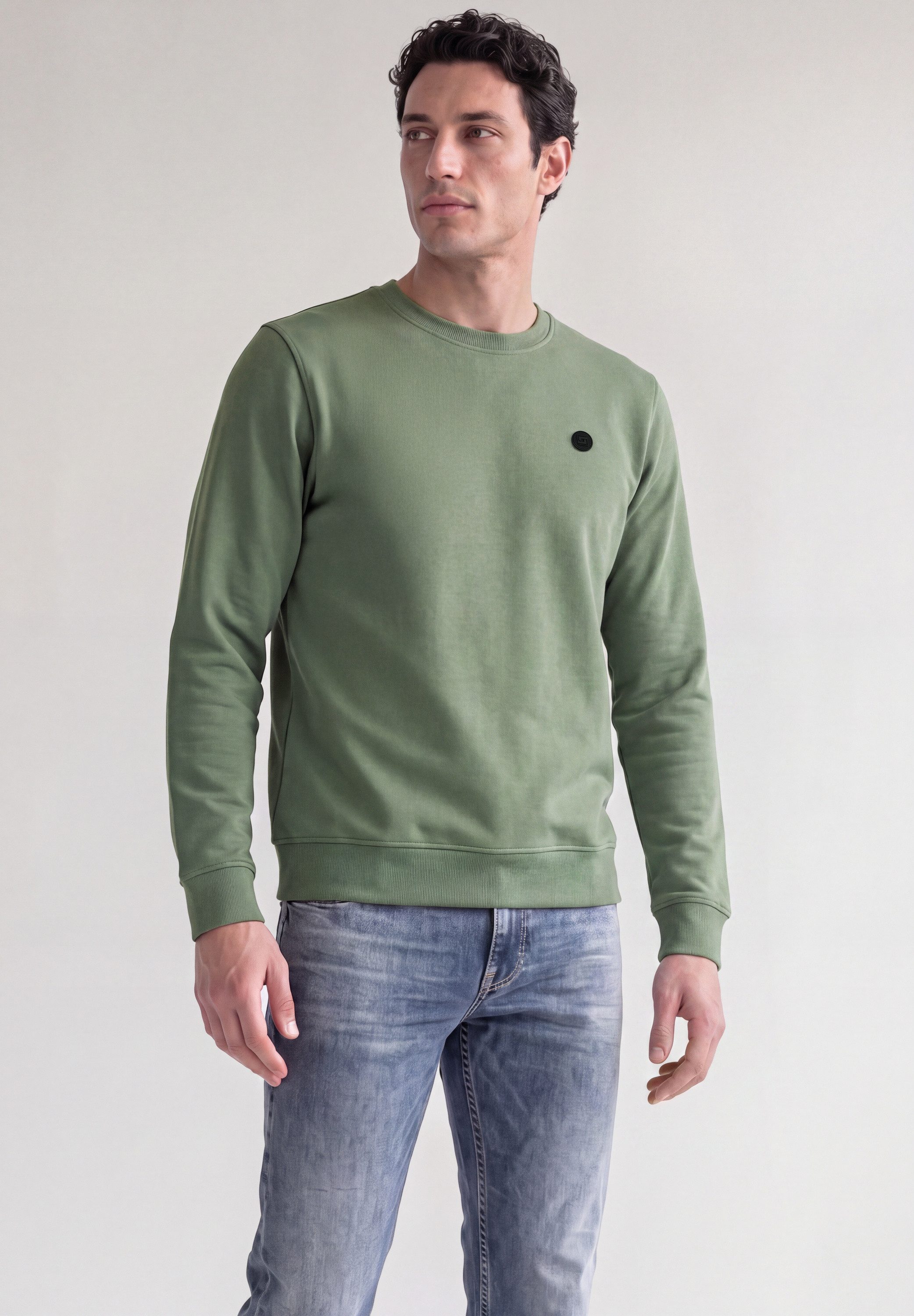STREET ONE MEN Sweatshirt in Unifarbe