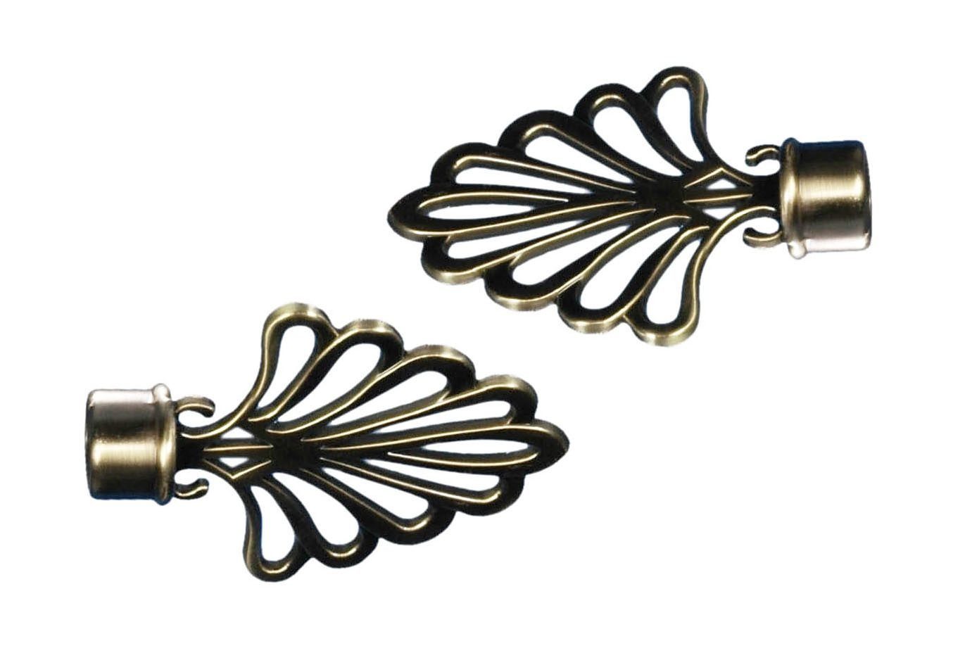 Liedeco Gardinenstangen-Endstück FÃ¤cher, Gardinen, (Set, 2-St), günstig online kaufen