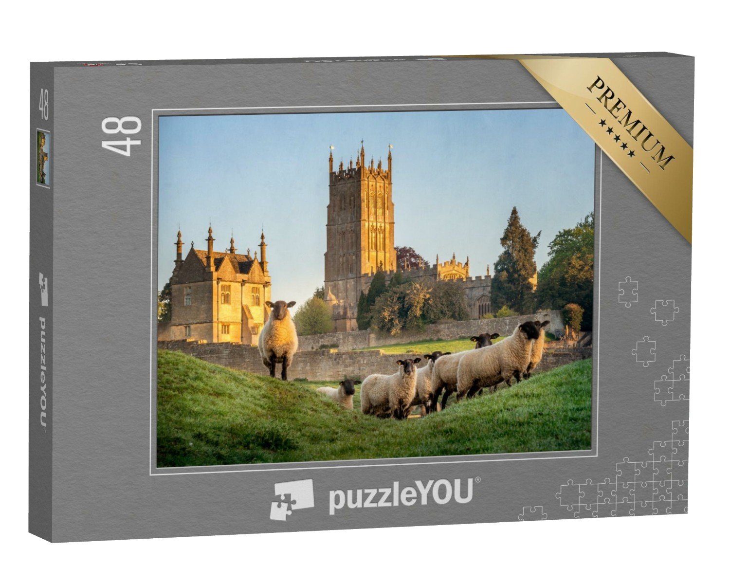 puzzleYOU Puzzle Cotswold Schafe in der Nähe von Chipping Campden, 48 Puzzleteile, puzzleYOU-Kollektionen England