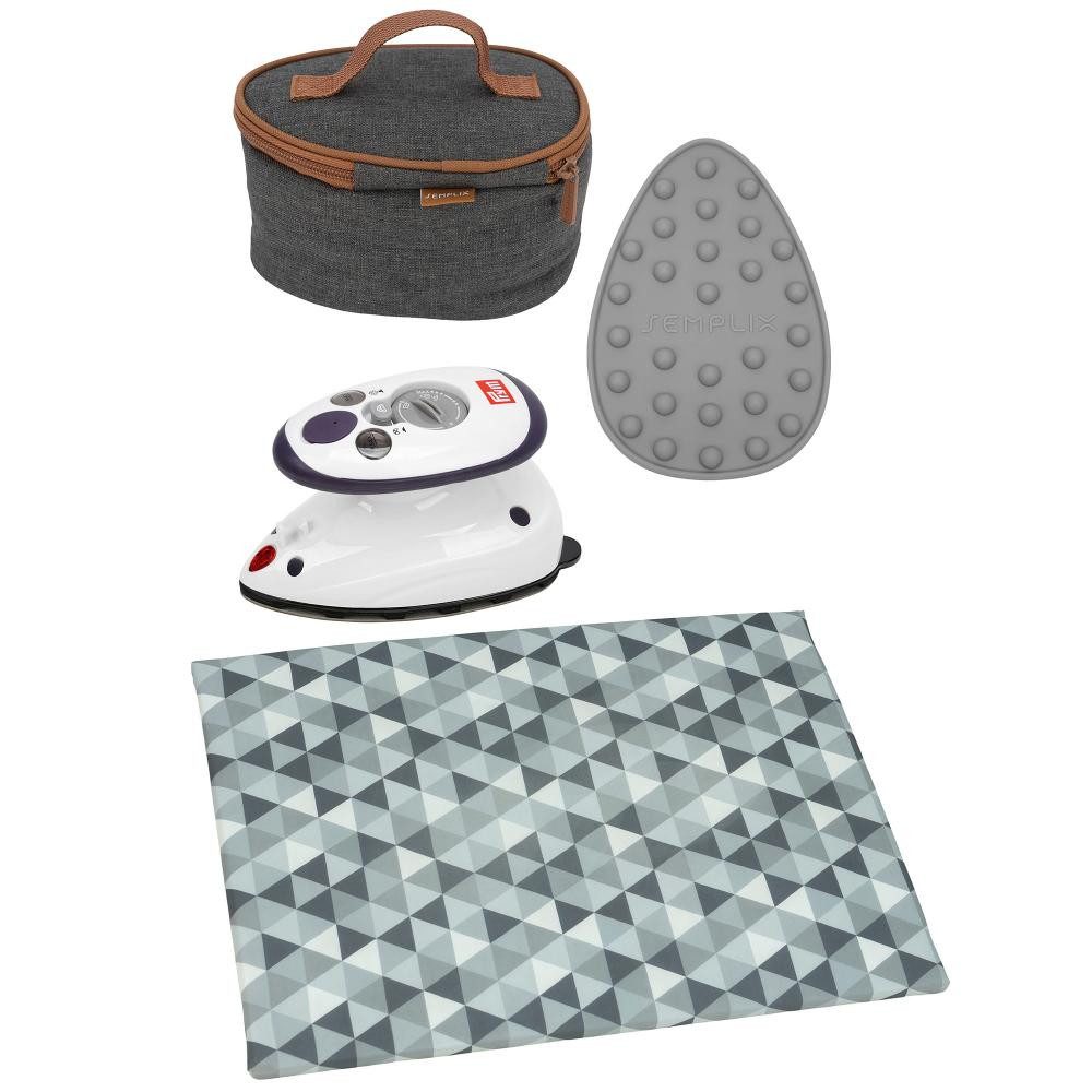 Semplix Dampfbügeleisen - Set Prym Mini Dampfbügeleisen+Tasche+Bügelunterlage+Ablage, 343 W