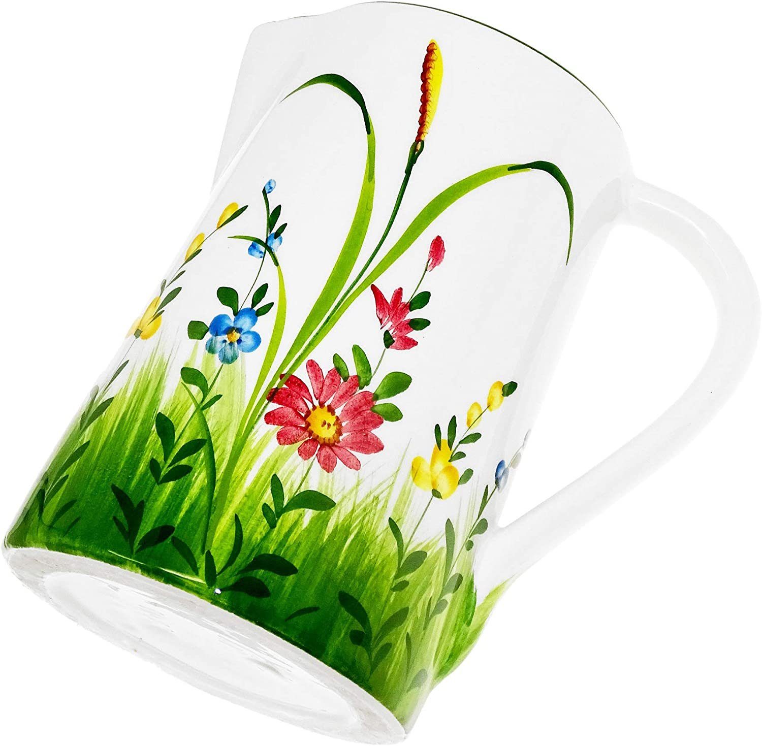 Lashuma Wasserkrug Blumenwiese, Italien Großer l), ca. (1-tlg., cm Keramik (1,5 Teekrug aus 19