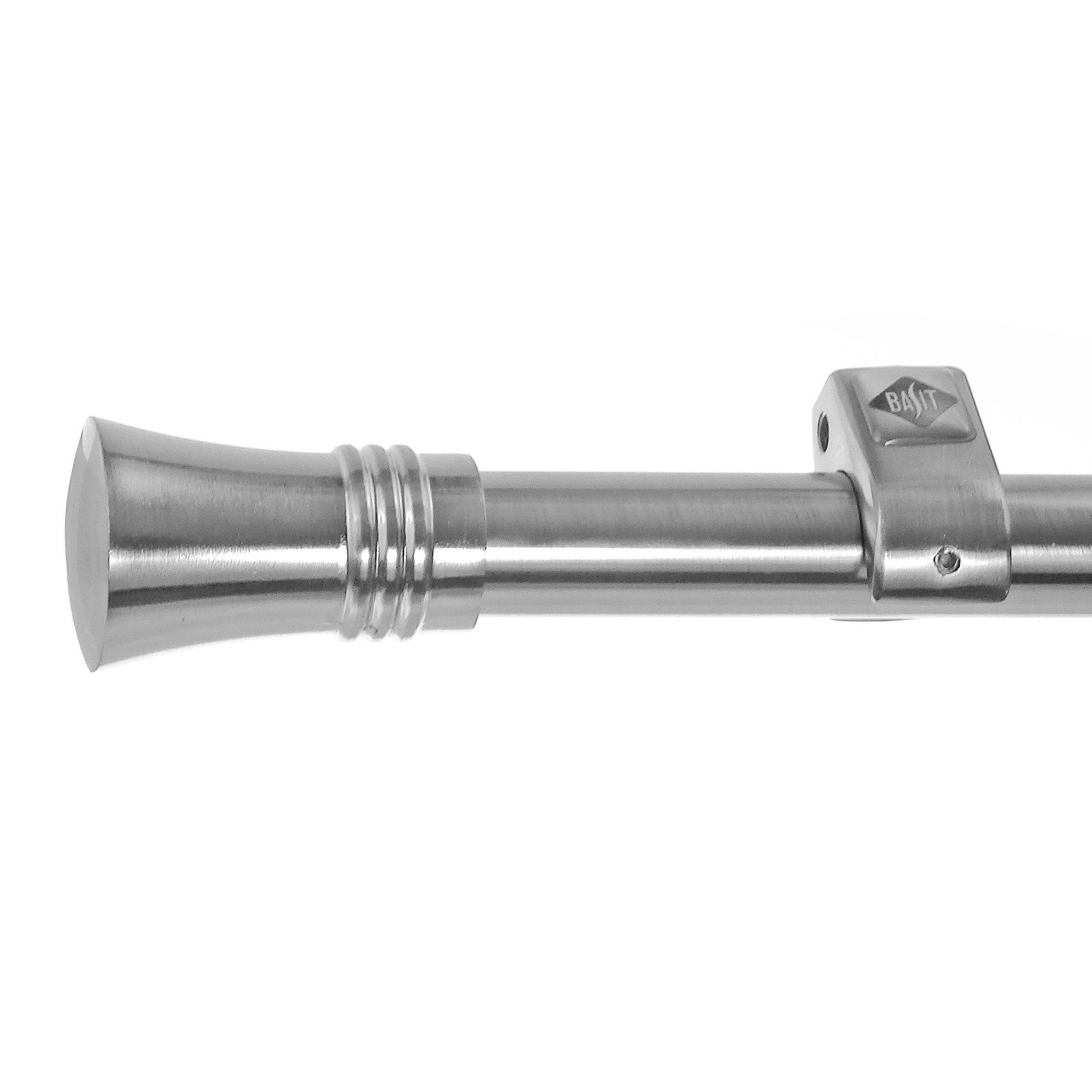 BASIT Gardinenstange Edelstahloptik 20mm mit Wandträgern günstig online kaufen