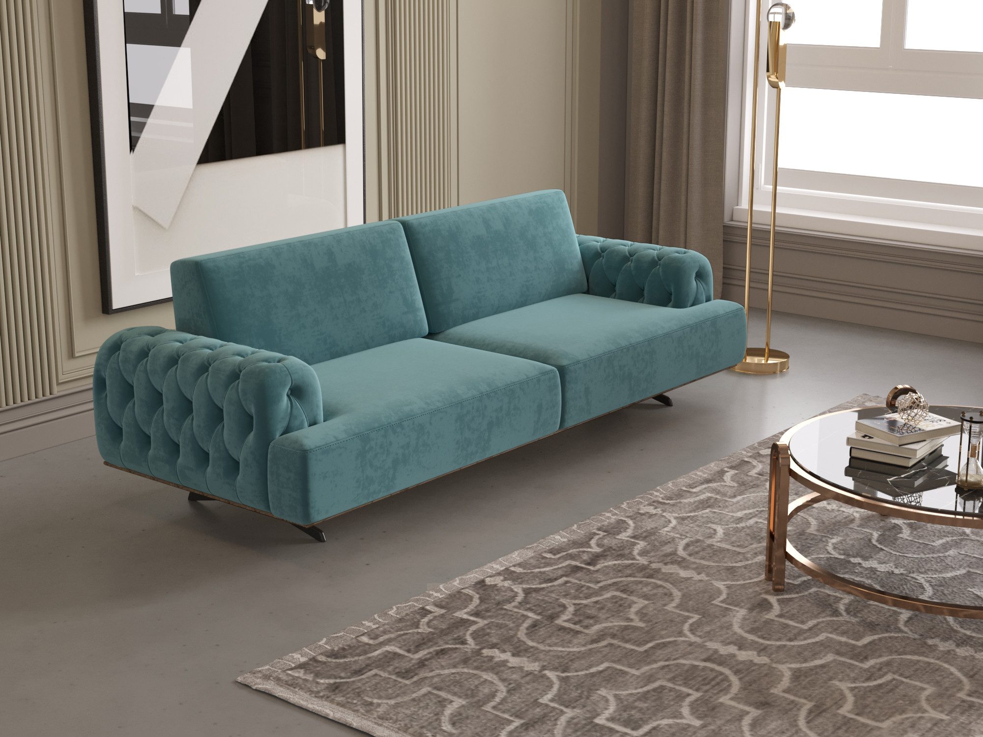 Möbeldreams Chesterfield-Sofa Chesterfield Sofa Modern Verstellbare Rückenlehne