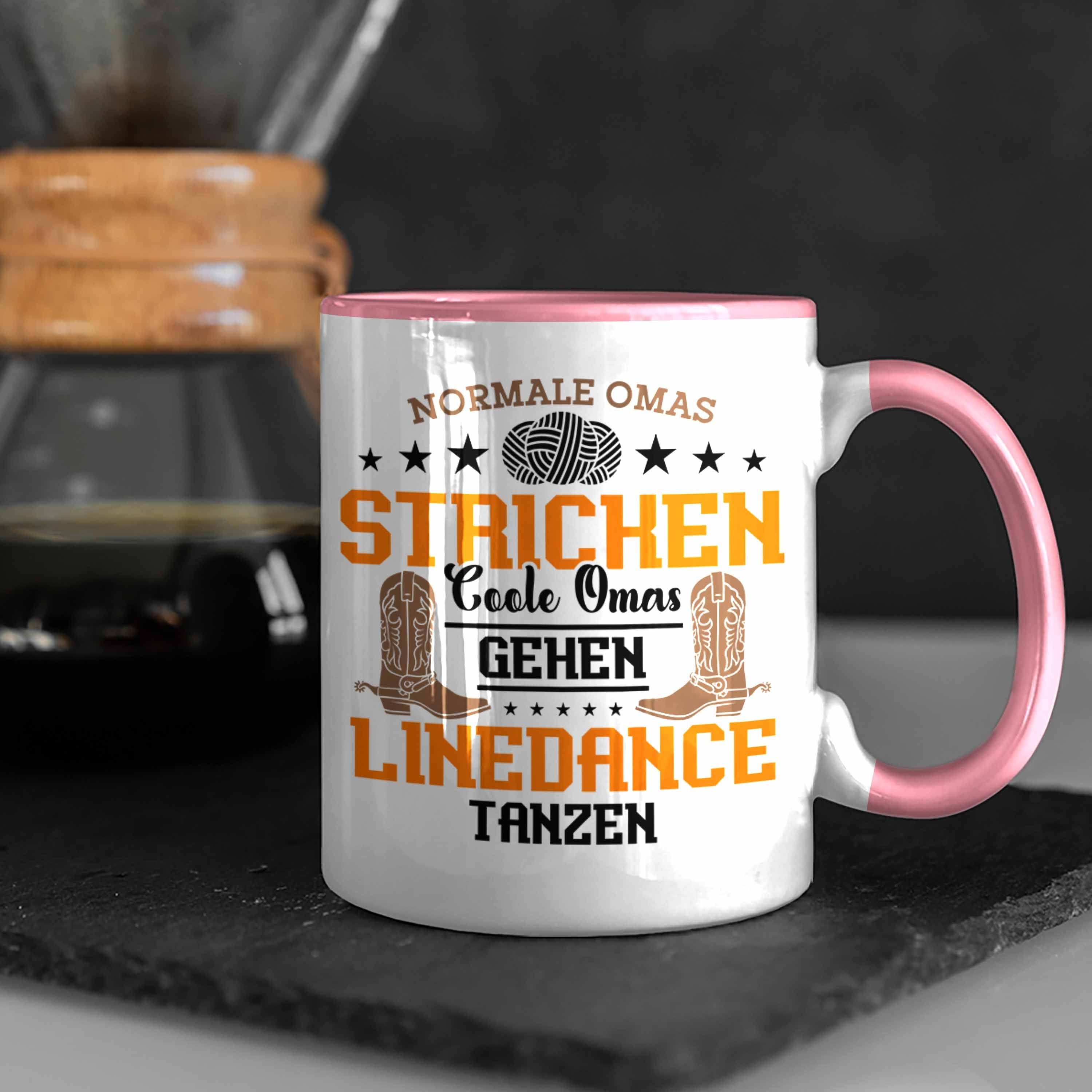 Rosa Tasse Geschenk Trendation Oma Lustige für Line Tasse Dance