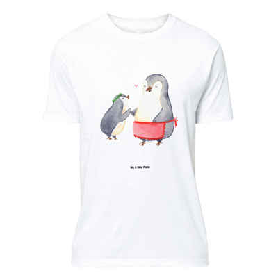 Mr. & Mrs. Panda T-Shirt Pinguin mit Kind - Weiß - Geschenk, Mutti, Mom, Muttertag, Mutter, Pa (1-tlg)