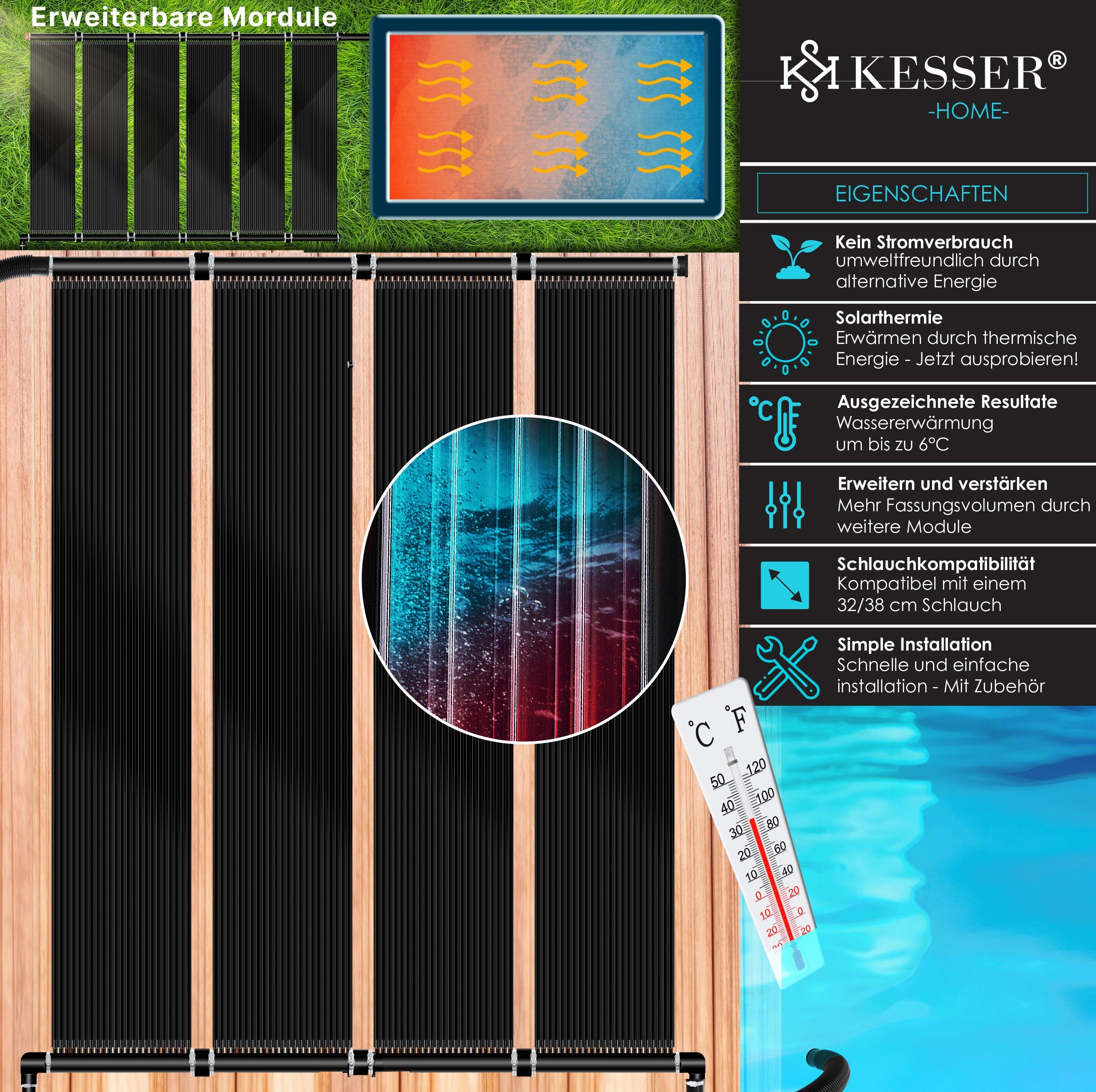 KESSER Pool-Wärmepumpe, Solarkollektor Poolheizung cm, Warmwasser Heizung Solarheizung