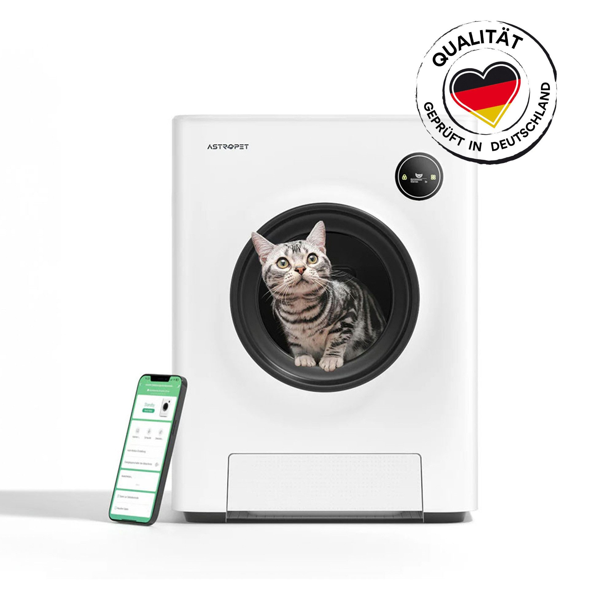 Katzentoilette Smarte Selbstreinigende Katzentoilette Mercury Series App Steuerung