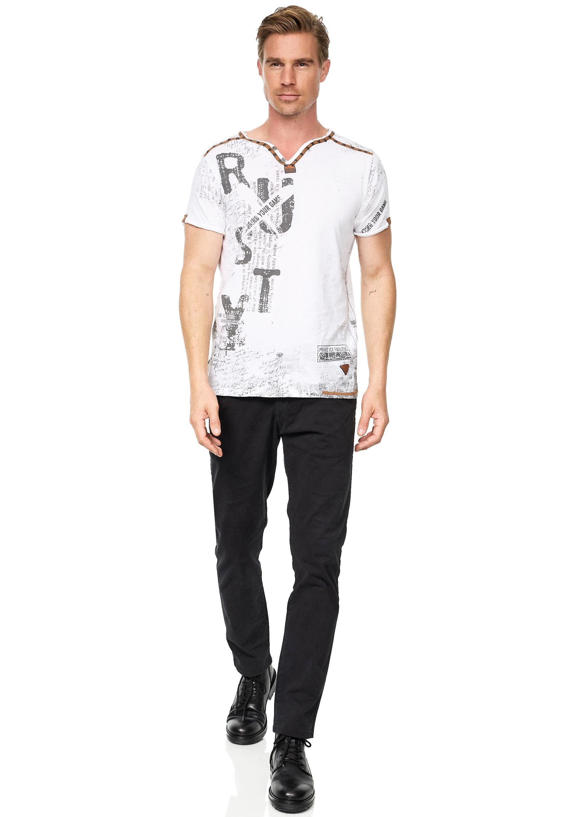 Rusty Neal T-Shirt im Used-Look günstig online kaufen