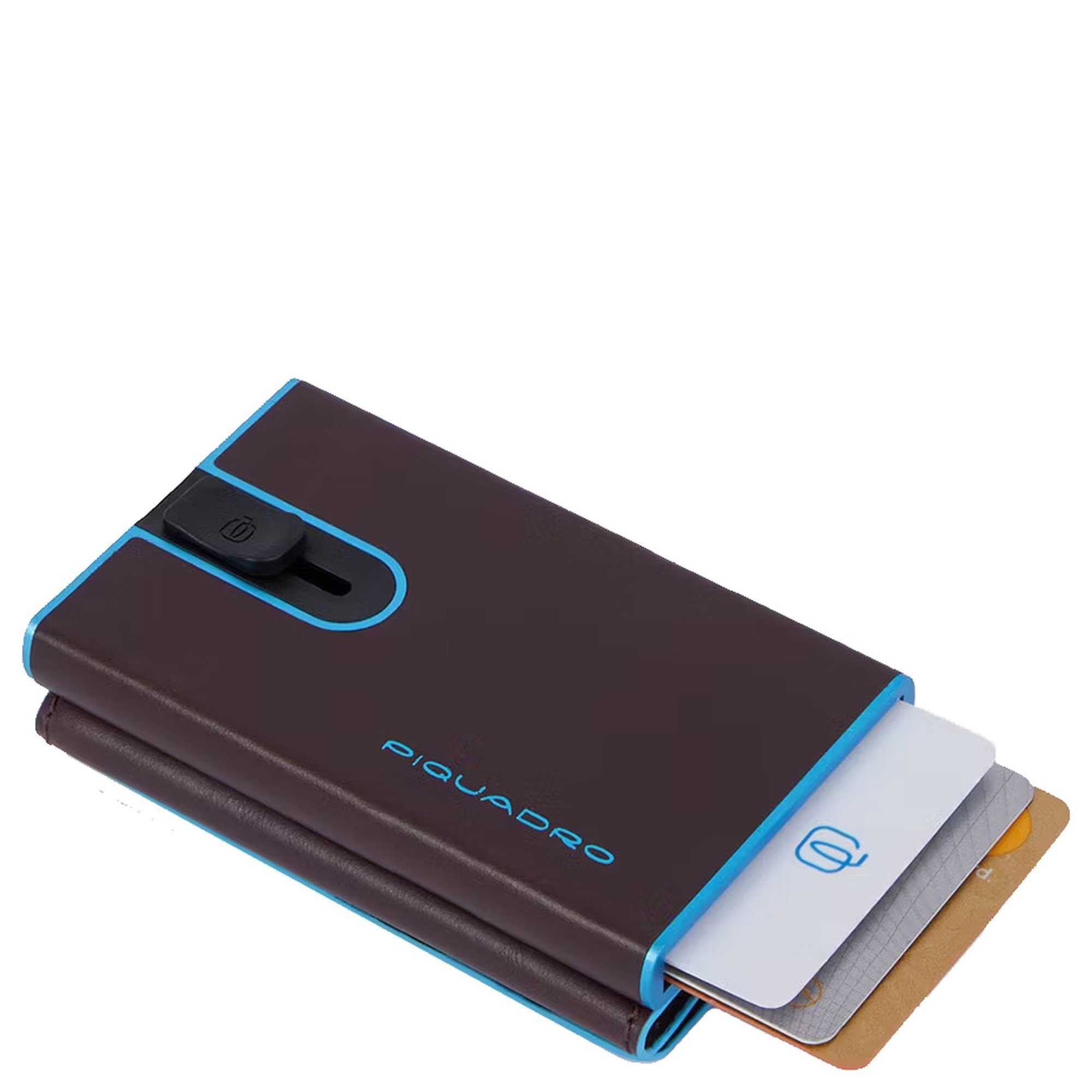 Piquadro - Geldbörse (1-tlg) 10 RFID 11cc vibl cm Square Kreditkartenetui Blue