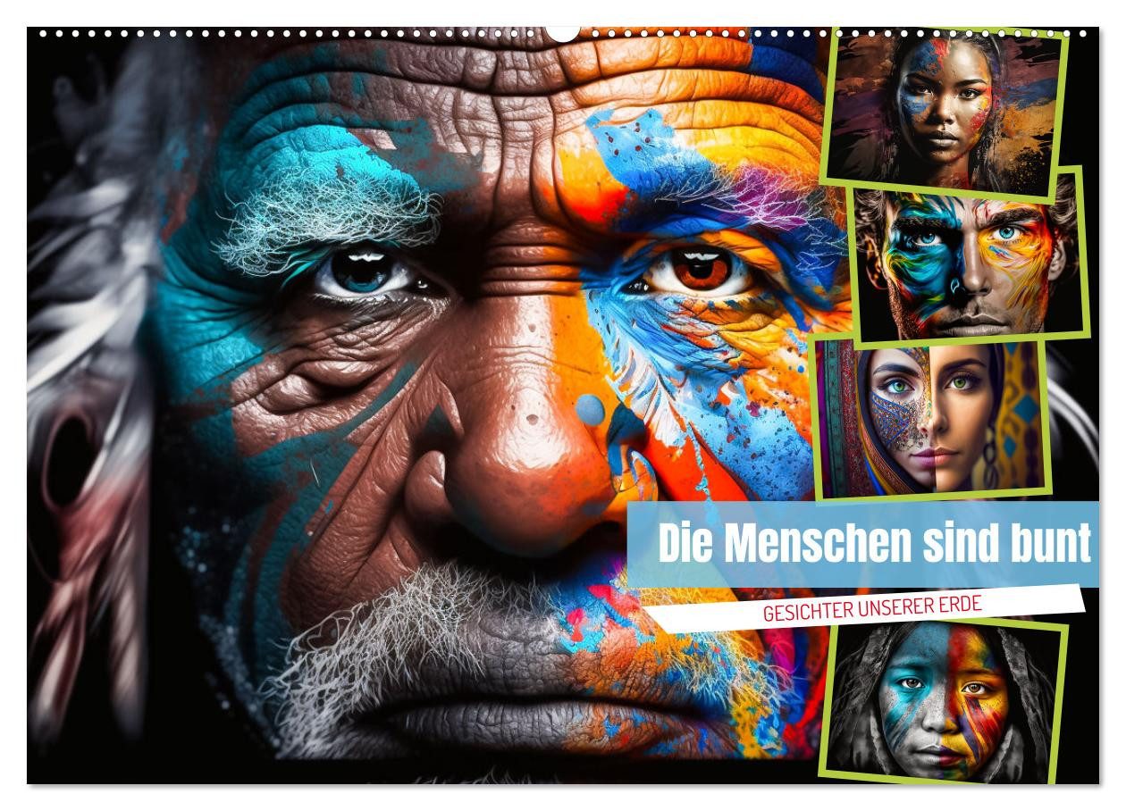 CALVENDO Wandkalender Die Menschen sind bunt (Wandkalender 2027 DIN A2 quer), CALVENDO Monat