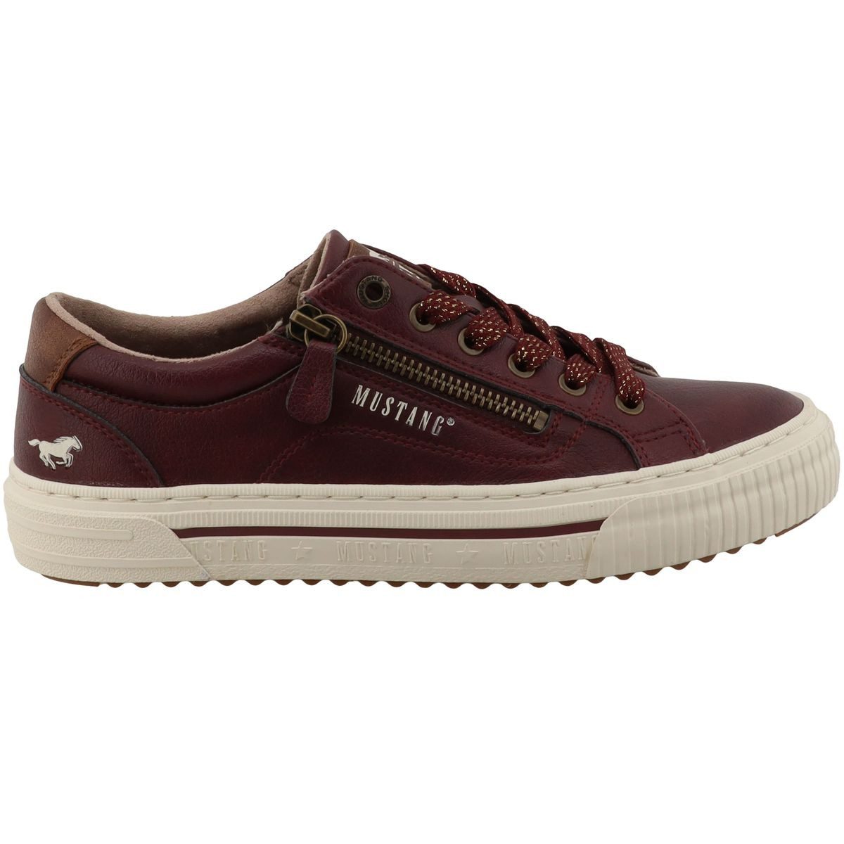 Mustang Shoes 15M0112011-bordo Sneaker Lässiger Low-Sneaker mit praktischem Reißverschluss