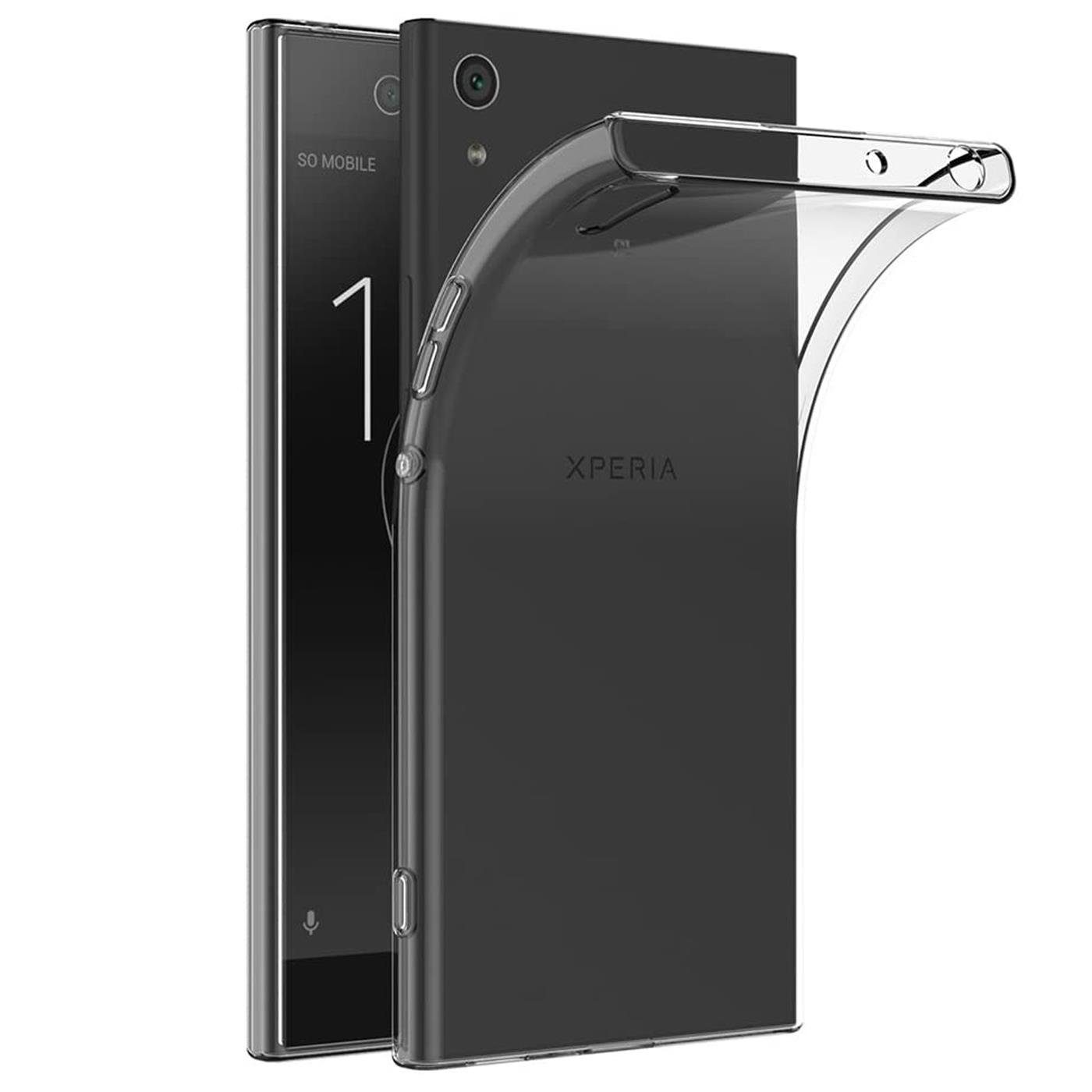 CoolGadget Handyhülle Silikon Handy Hülle Slim für Sony Xperia XA1 Ultra 6 Zoll, dünne TPU Schutzhülle Case in transparent / durchsichtig