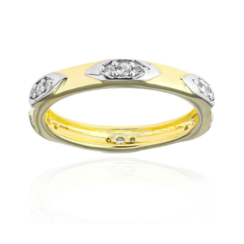 Cavill Silberring Schicker Bimetall Zirkon besetzter günstig online kaufen