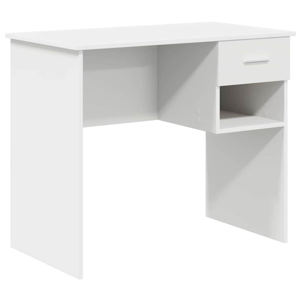 vidaXL Schreibtisch Schreibtisch mit Schubladen Weiß 90 x 49 x 75 cm Holzwe günstig online kaufen