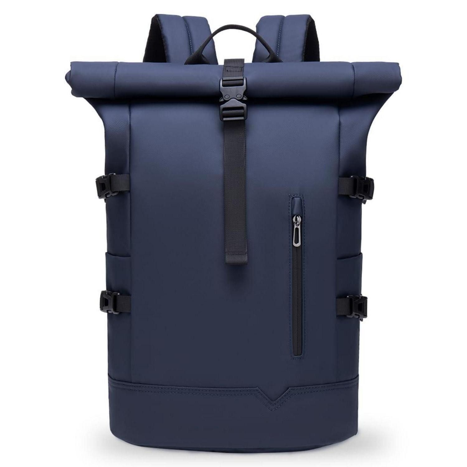 LuxusKollektion Laptoprucksack Rolltop Rucksack Groß 33L Blau
