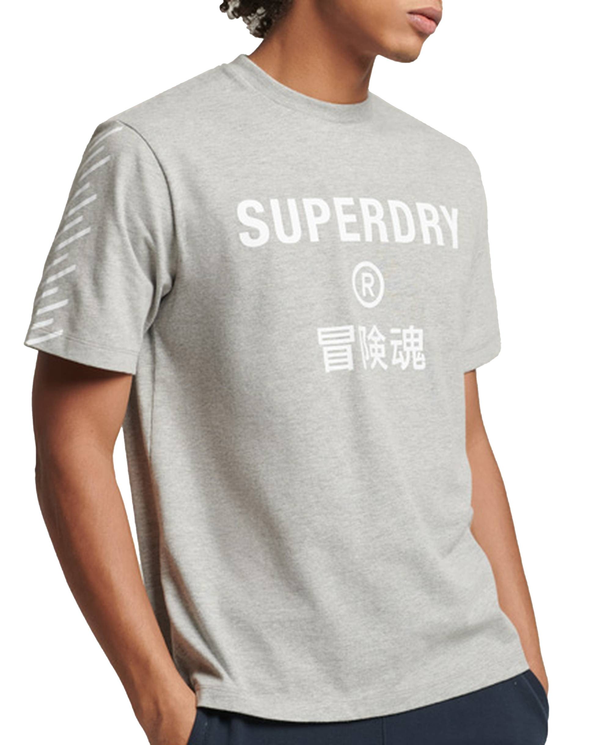 CODE TEE, T-Shirt T-Shirt Hellgrau CORE Logo - Superdry SPORT Herren